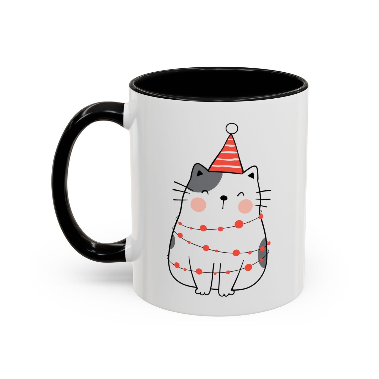 “Christmas Cat” Accent Coffee Mug (11, 15oz)