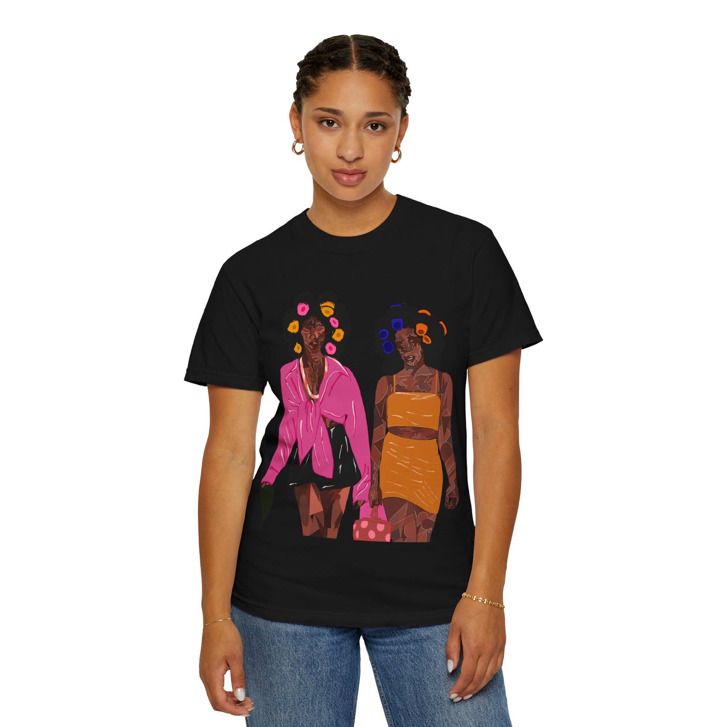 " BrownSkin queens, white typography" Unisex Garment-Dyed T-shirt