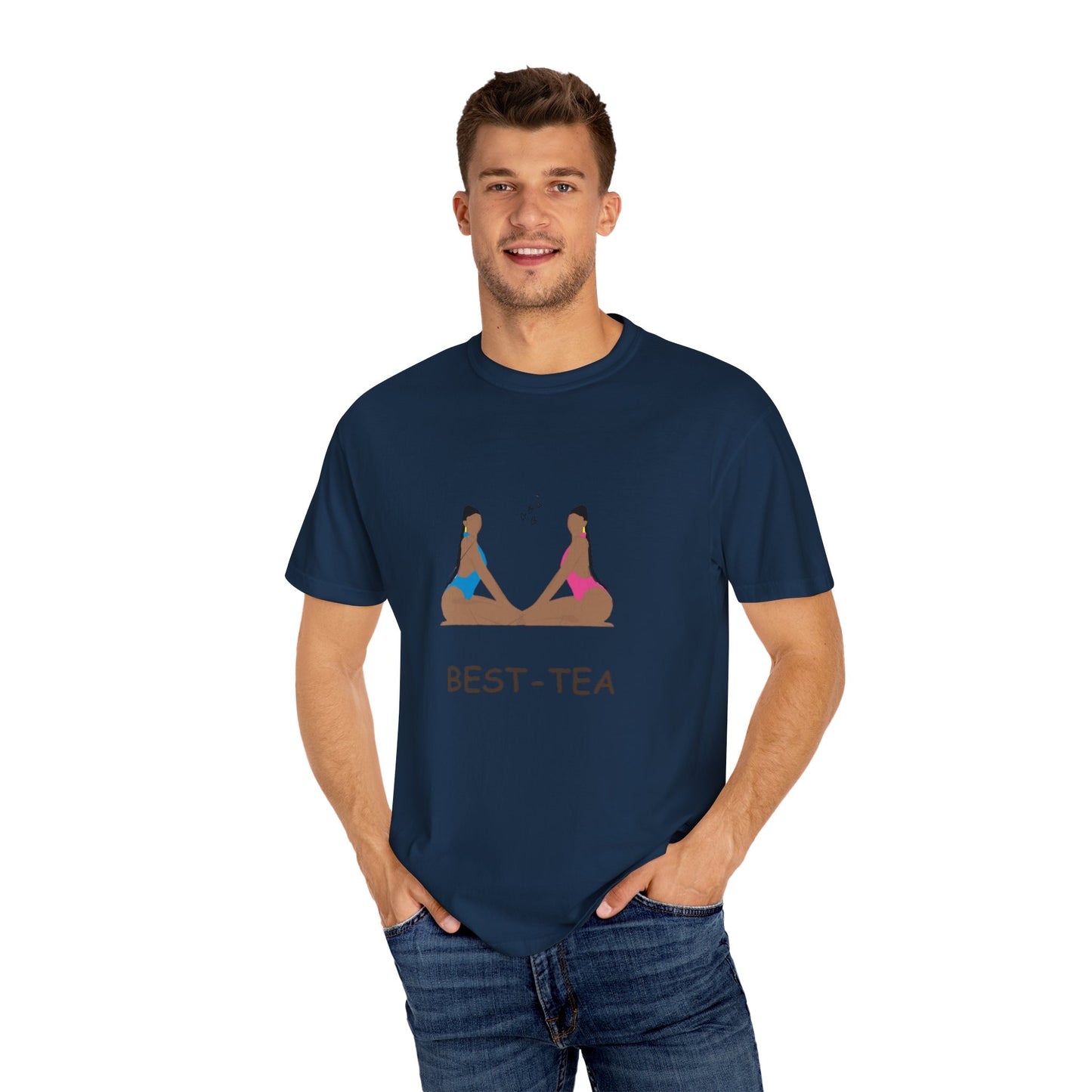 "Best Tea, besties" Unisex Garment-Dyed T-shirt