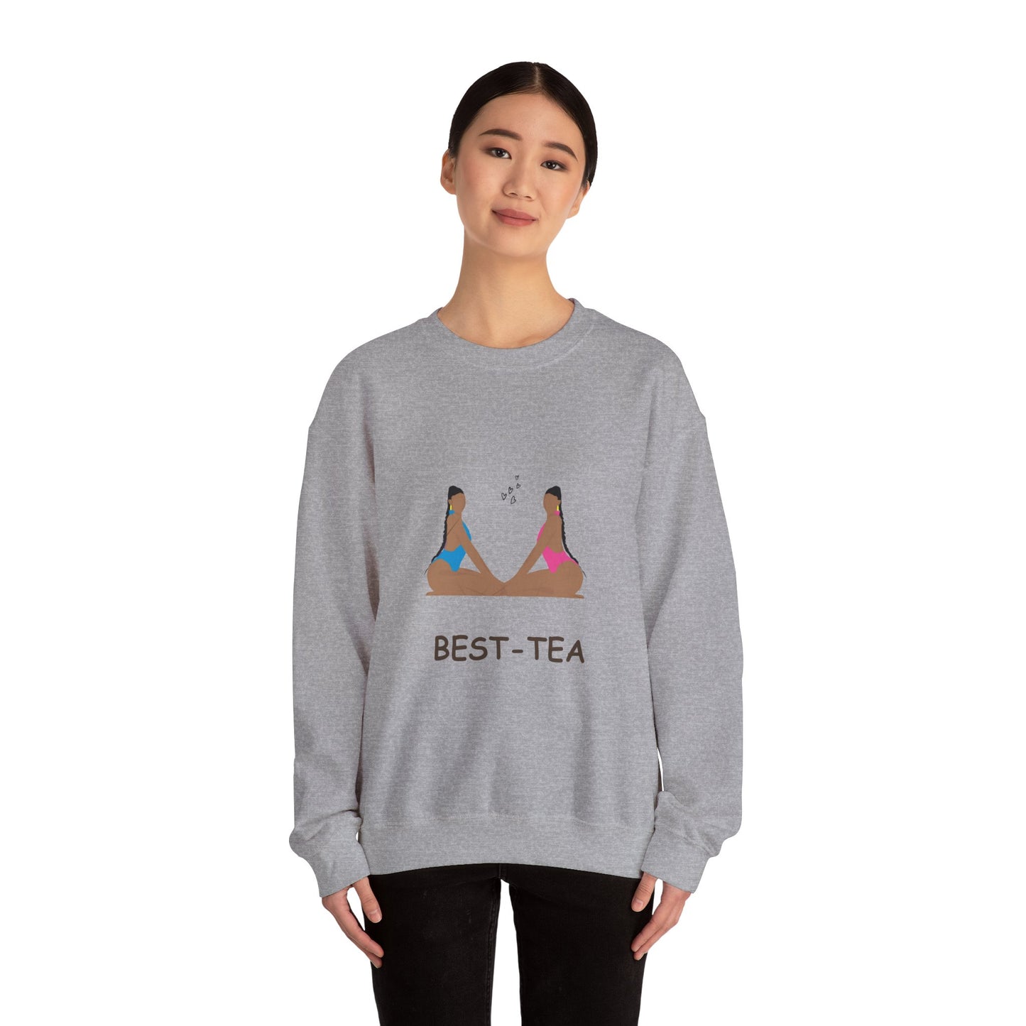 "Best Tea, besties" Unisex Heavy Blend™ Crewneck Sweatshirt