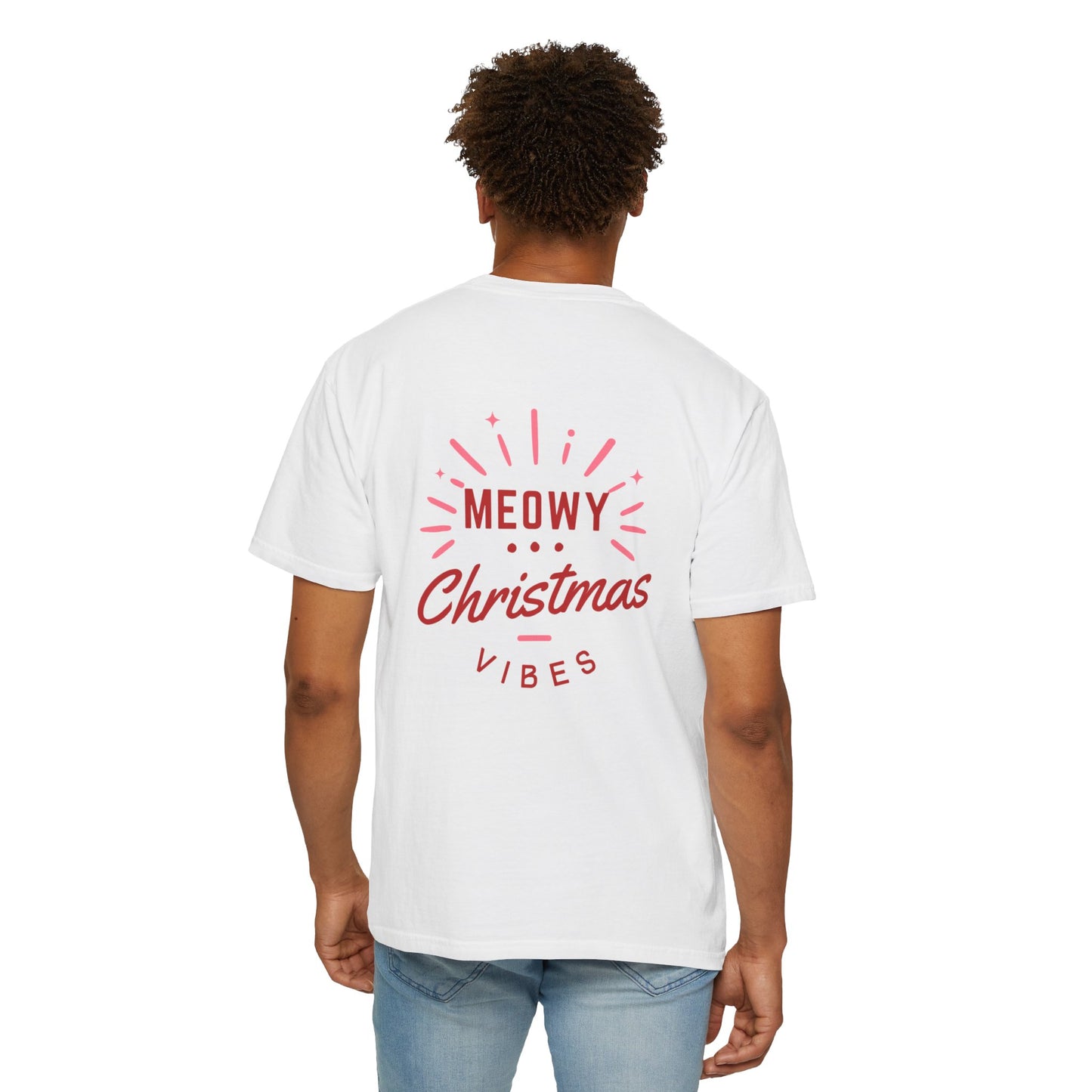 "Meowy Christmas" Unisex Garment-Dyed T-shirt