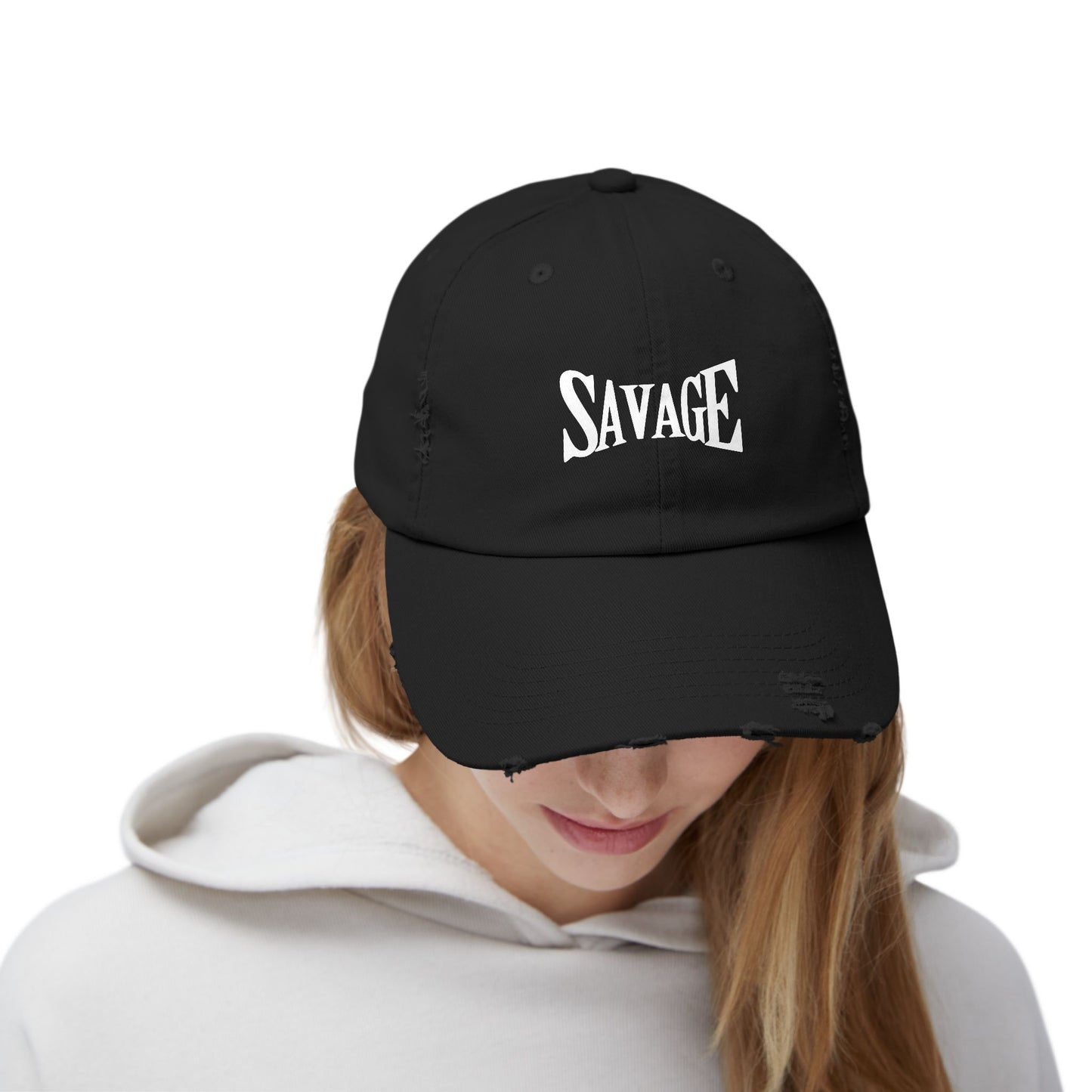 “Savage”Unisex Distressed Cap