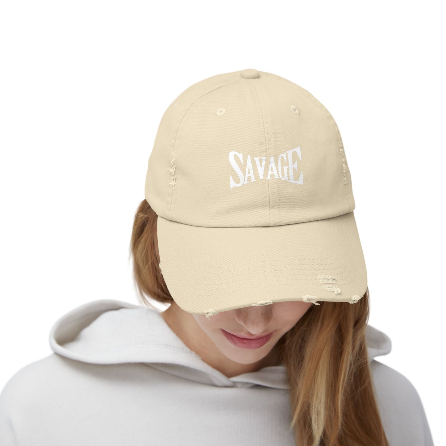 “Savage”Unisex Distressed Cap