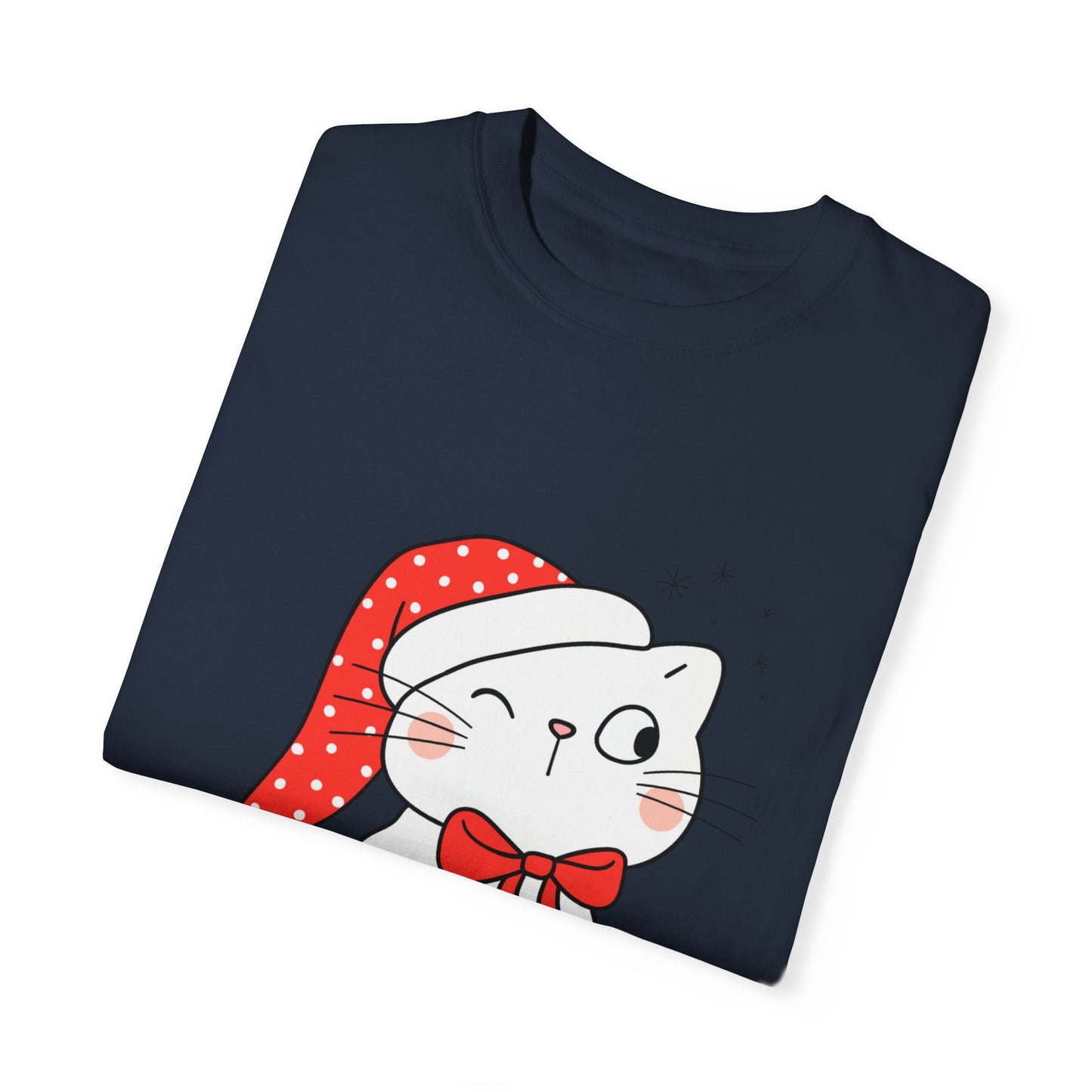 "Meowy Christmas" Unisex Garment-Dyed T-shirt