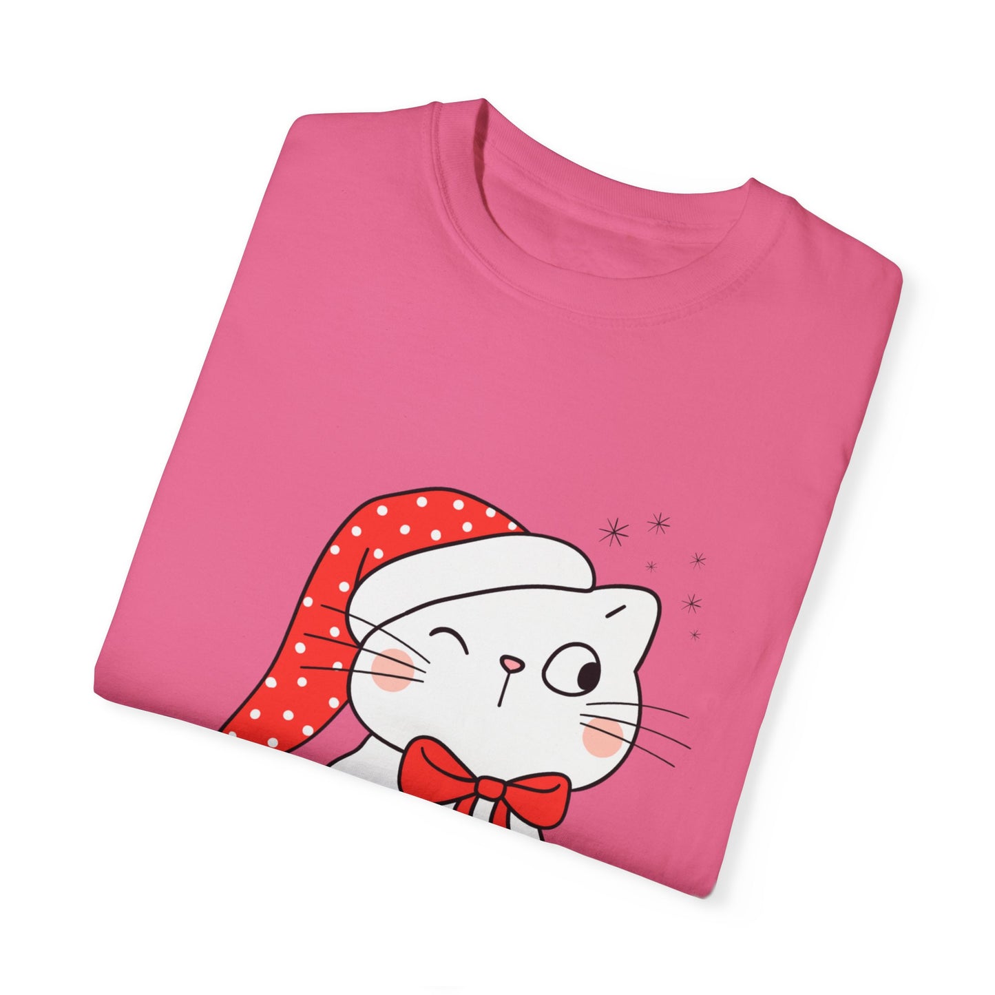 "Meowy Christmas" Unisex Garment-Dyed T-shirt