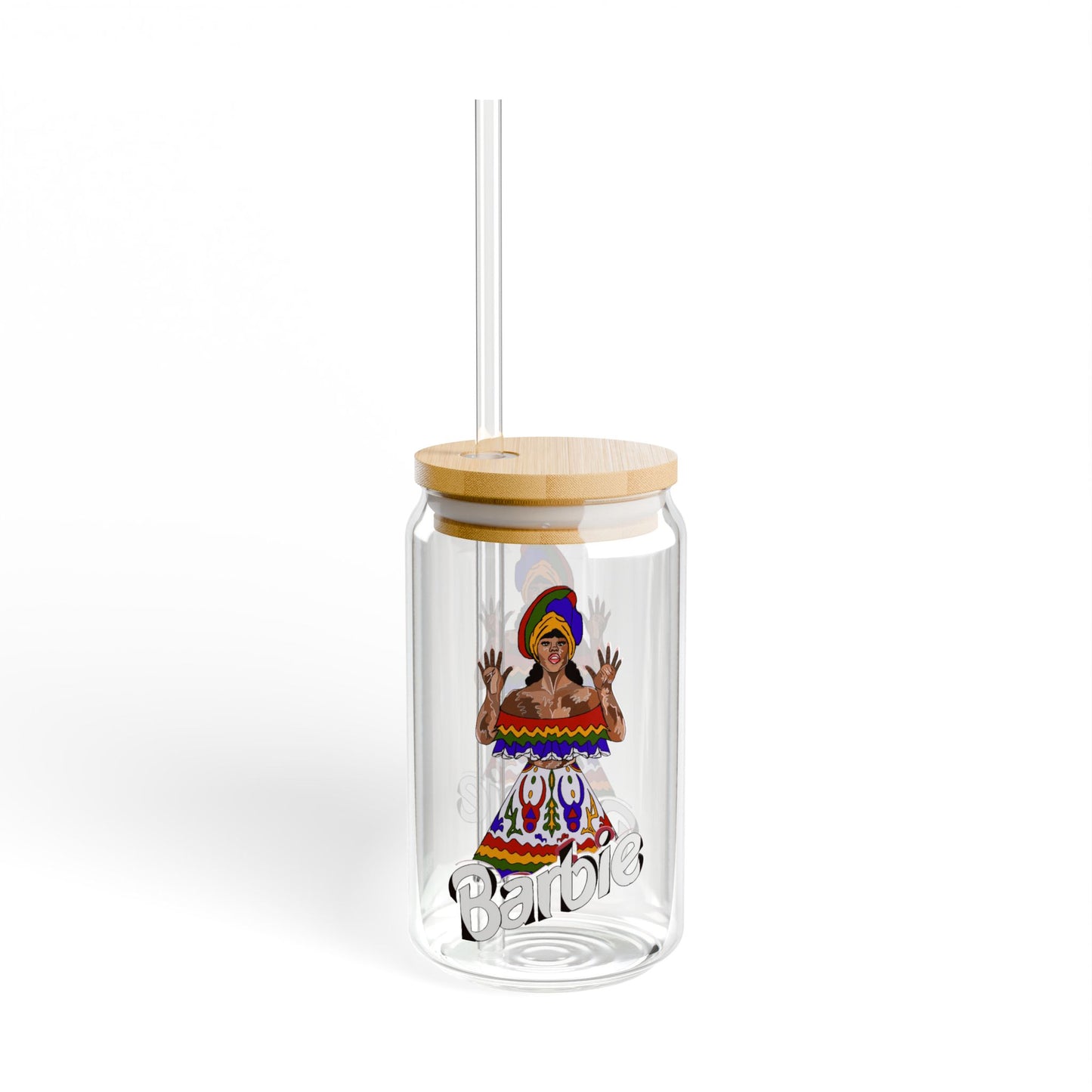 “Caribbean Barbie” Sipper Glass, 16oz