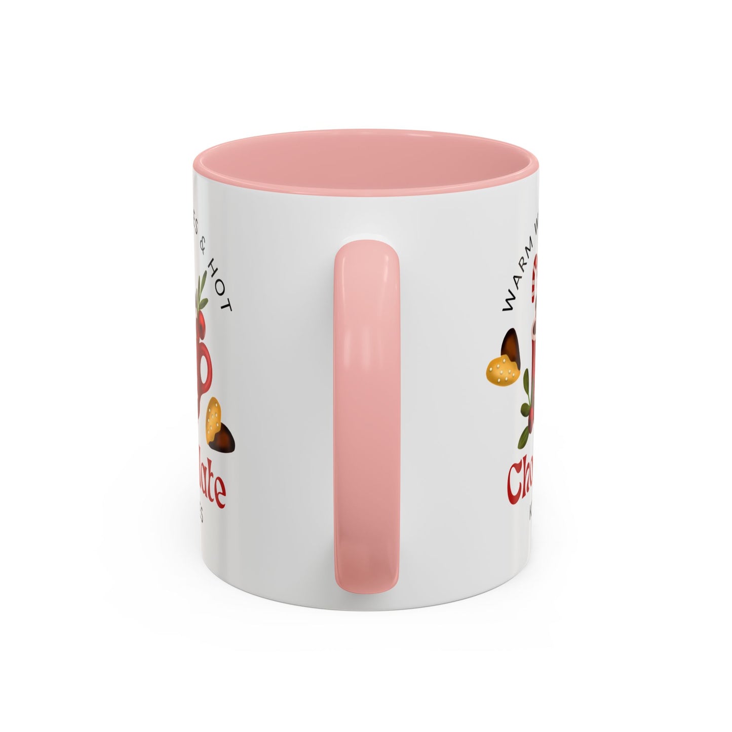 “Warm wishes and hot chocolate kisses” Christmas gift Accent Coffee Mug (11, 15oz)