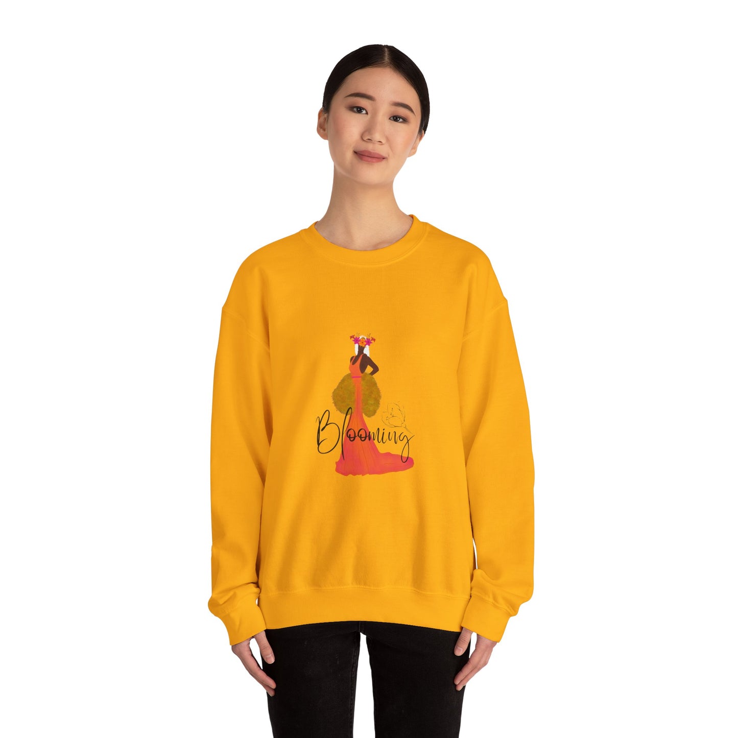 "Blooming woman" Unisex Heavy Blend™ Crewneck Sweatshirt