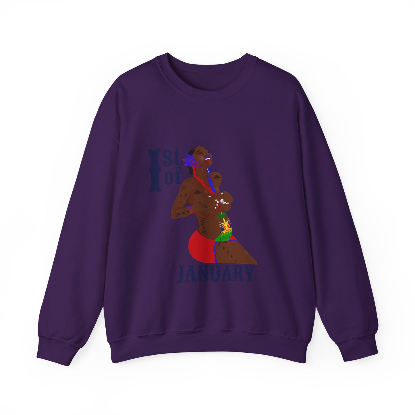 "1st of January/ Haitian Independence Day" Unisex Heavy Blend™ Crewneck Sweatshirt