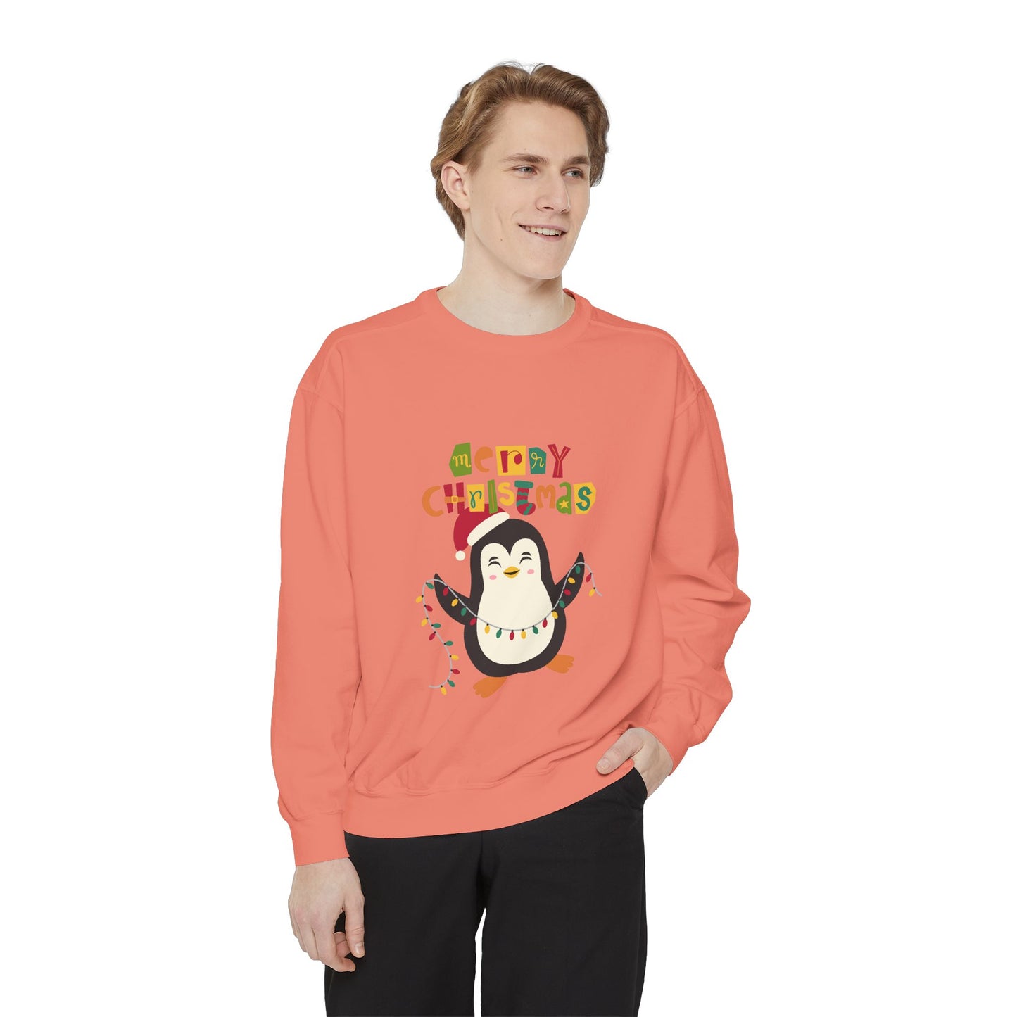 "Pingouin jingle belss"Unisex Garment-Dyed Sweatshirt