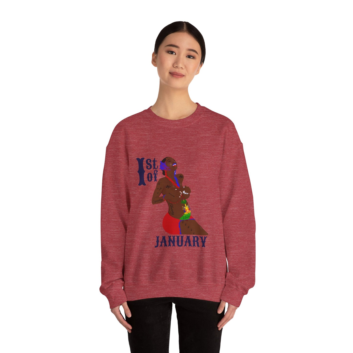 "1st of January/ Haitian Independence Day" Unisex Heavy Blend™ Crewneck Sweatshirt