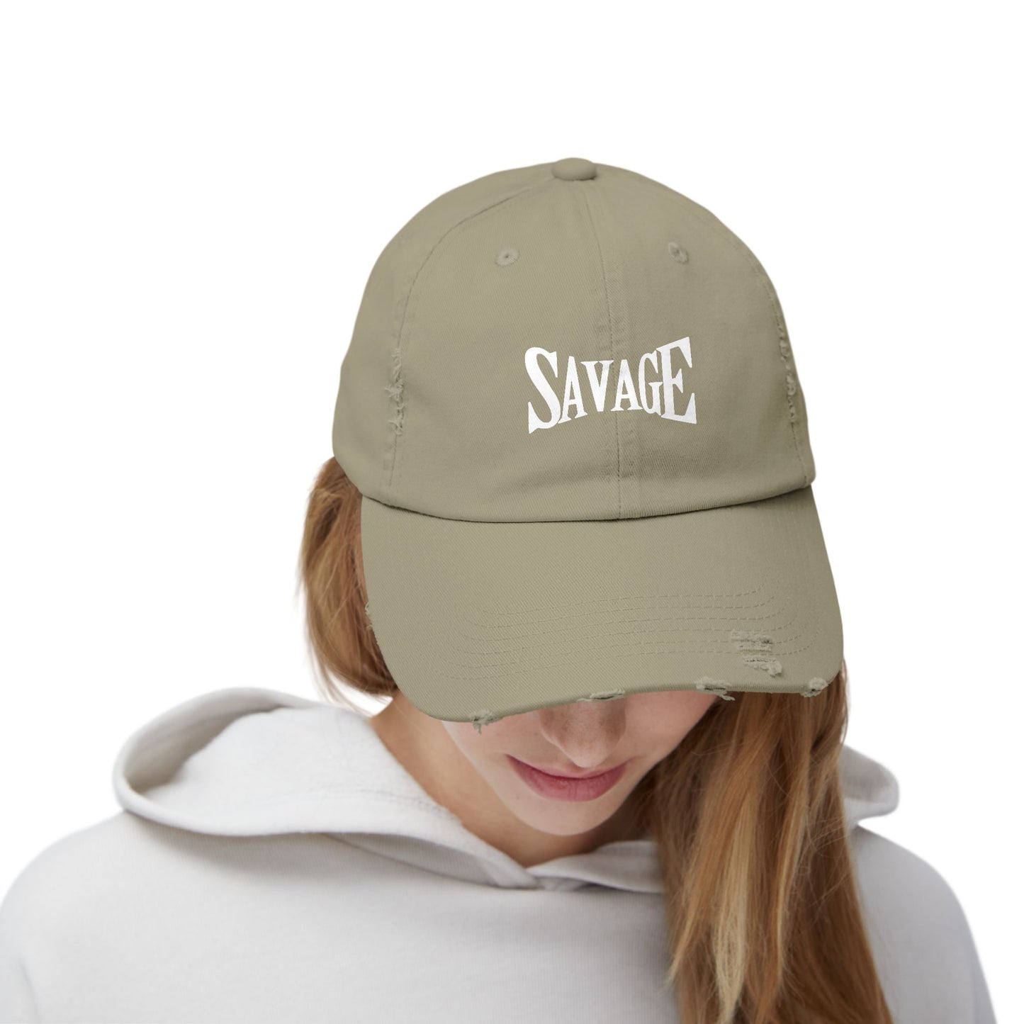 “Savage”Unisex Distressed Cap