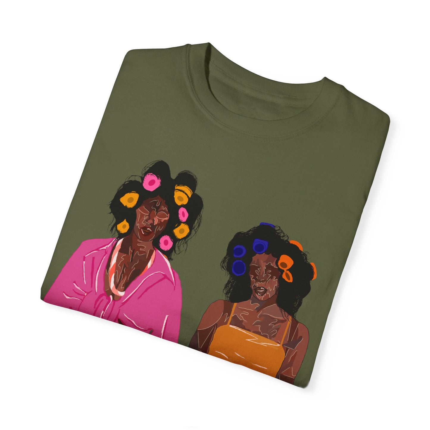 " BrownSkin queens, white typography" Unisex Garment-Dyed T-shirt