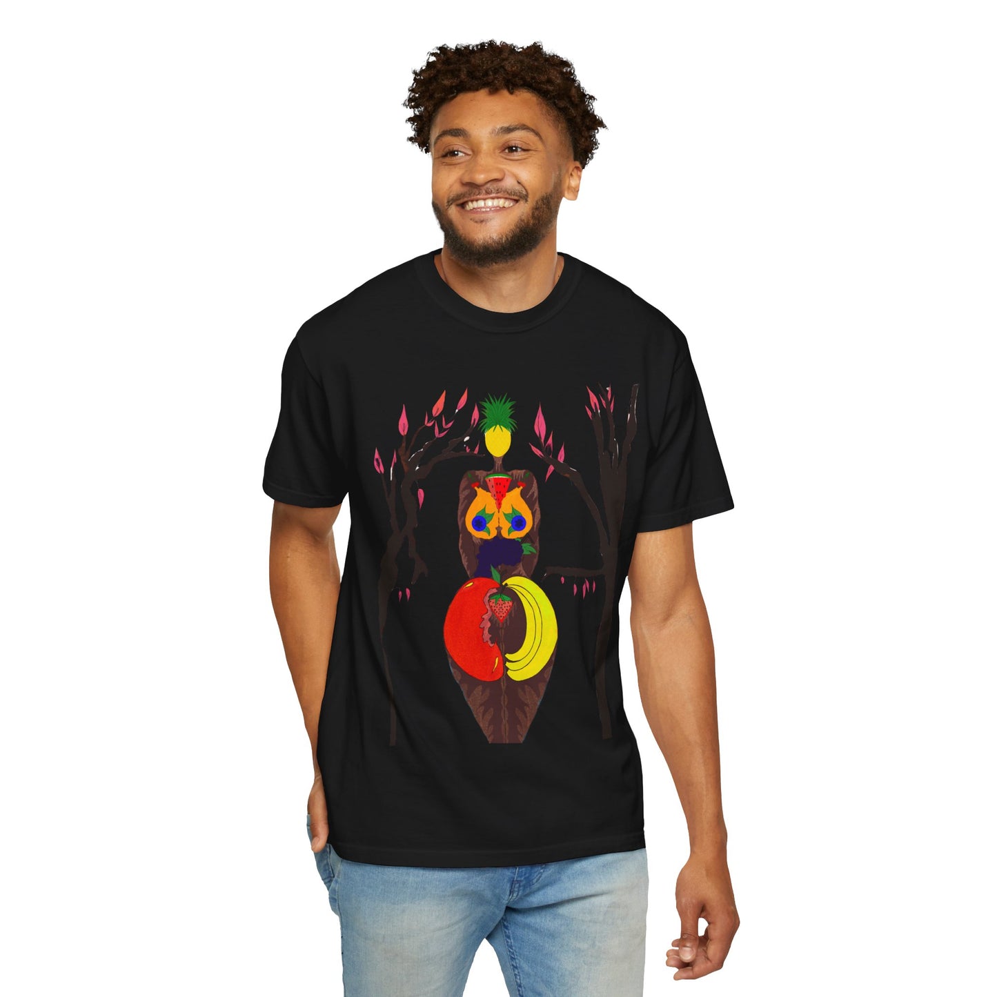 "Melanin Fruity Body" Unisex Garment-Dyed T-shirt