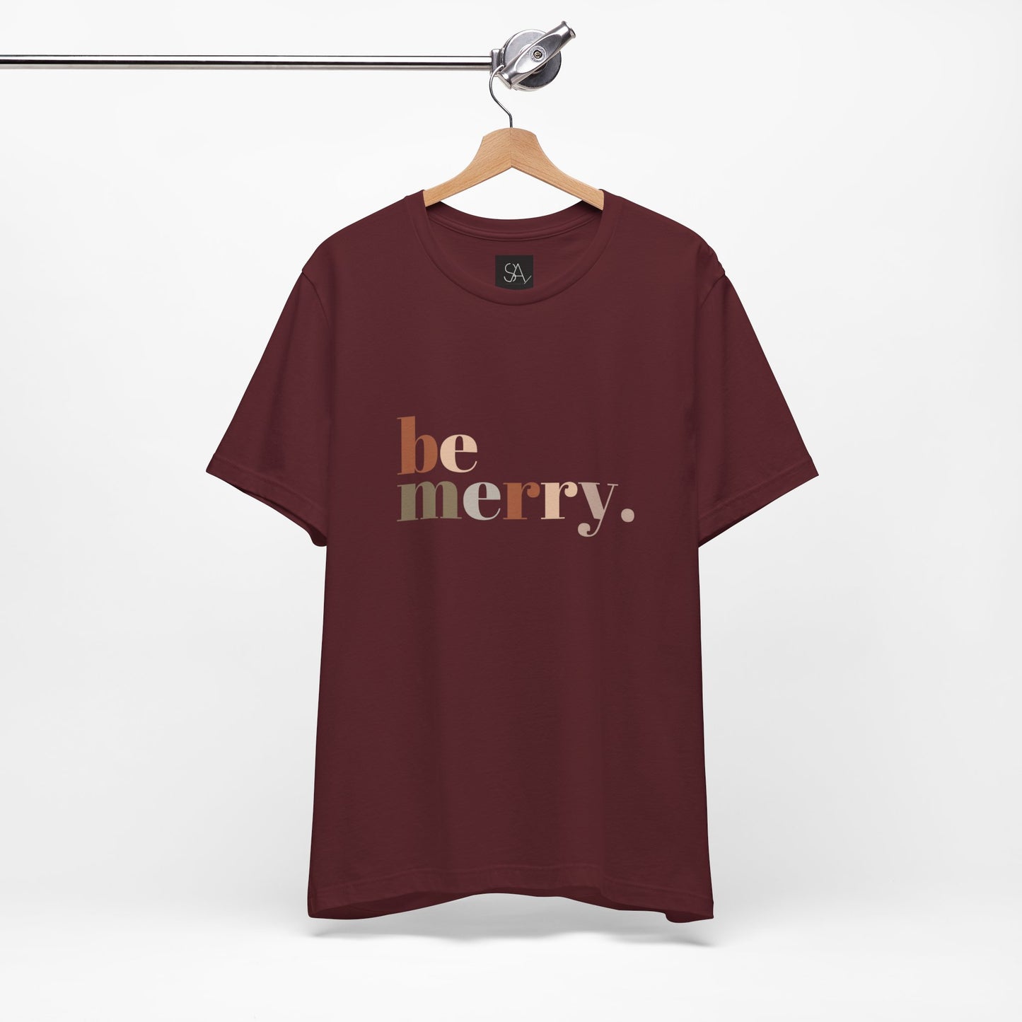 "Be Merry" Unisex Jersey Short Sleeve Tee