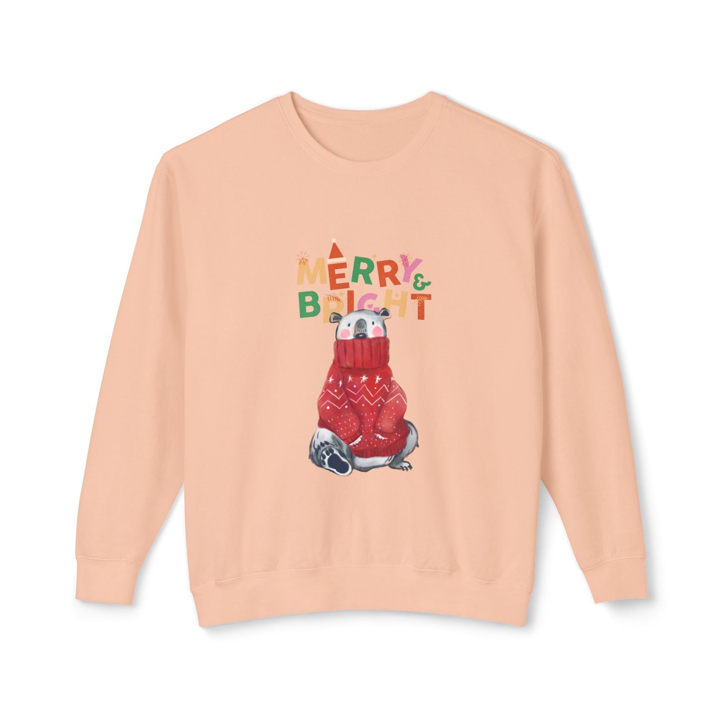 "Polar Bear" Unisex Lightweight Crewneck Sweatshirt