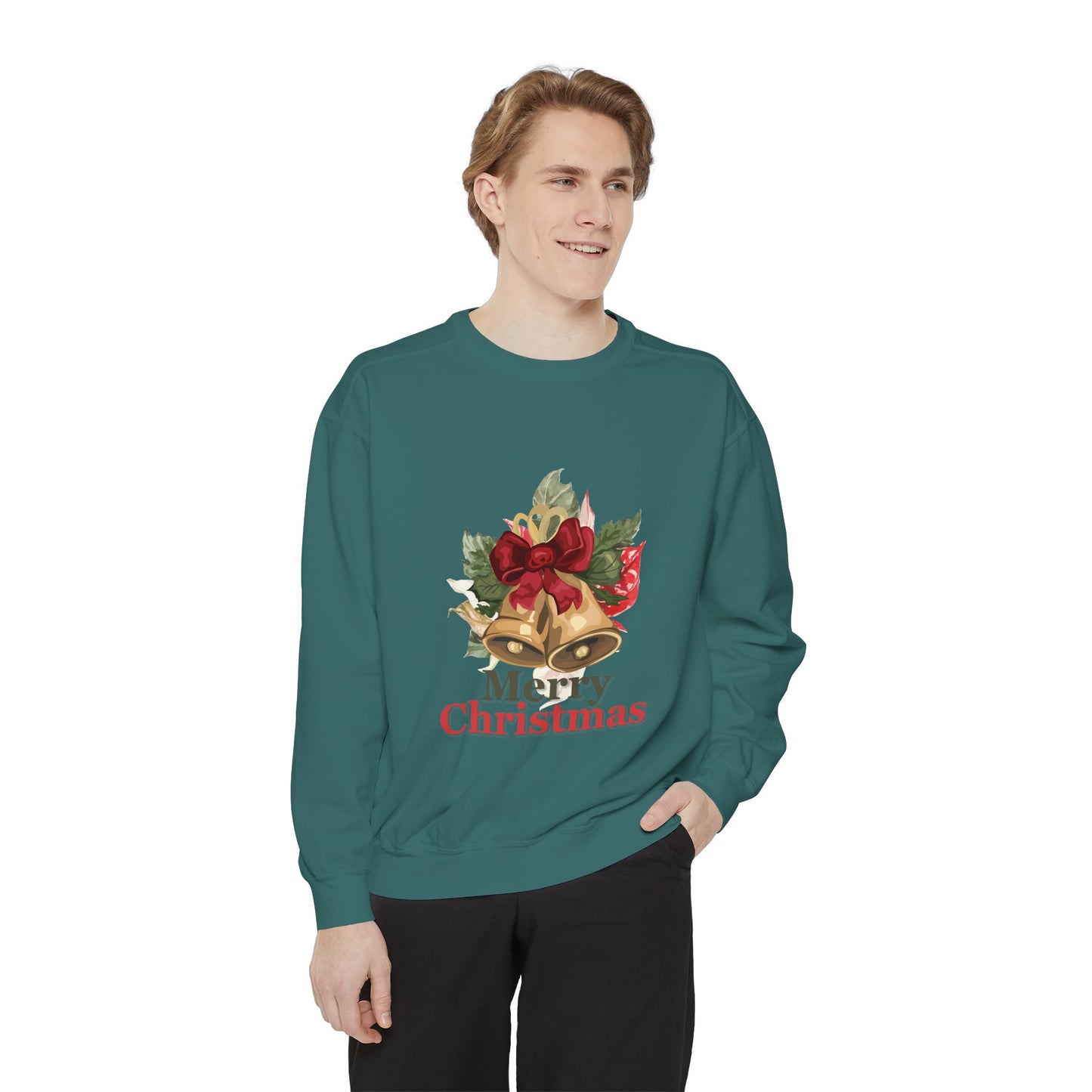 “Christmas Jingle Bells”Unisex Garment-Dyed Sweatshirt