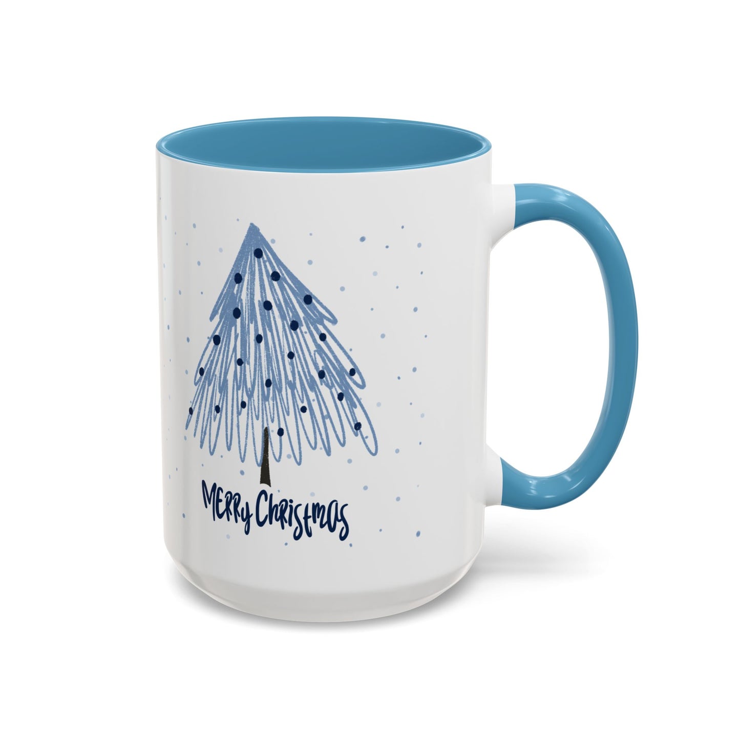 “Blue Christmas Tree” Accent Coffee Mug (11, 15oz)