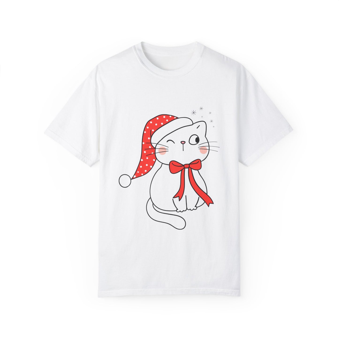 "Meowy Christmas" Unisex Garment-Dyed T-shirt