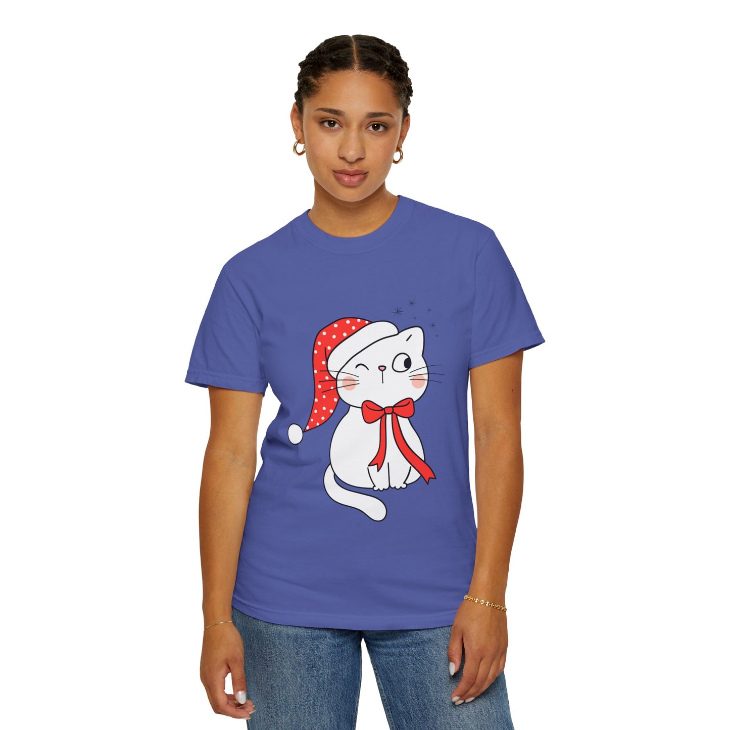 "Meowy Christmas" Unisex Garment-Dyed T-shirt