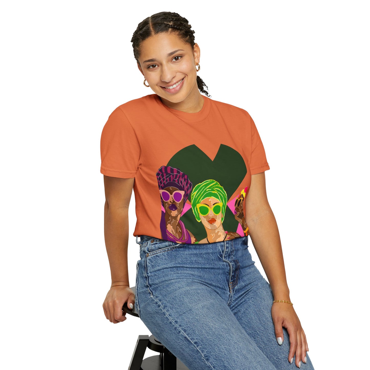 “Melaninpoppin” Unisex Garment-Dyed T-shirt