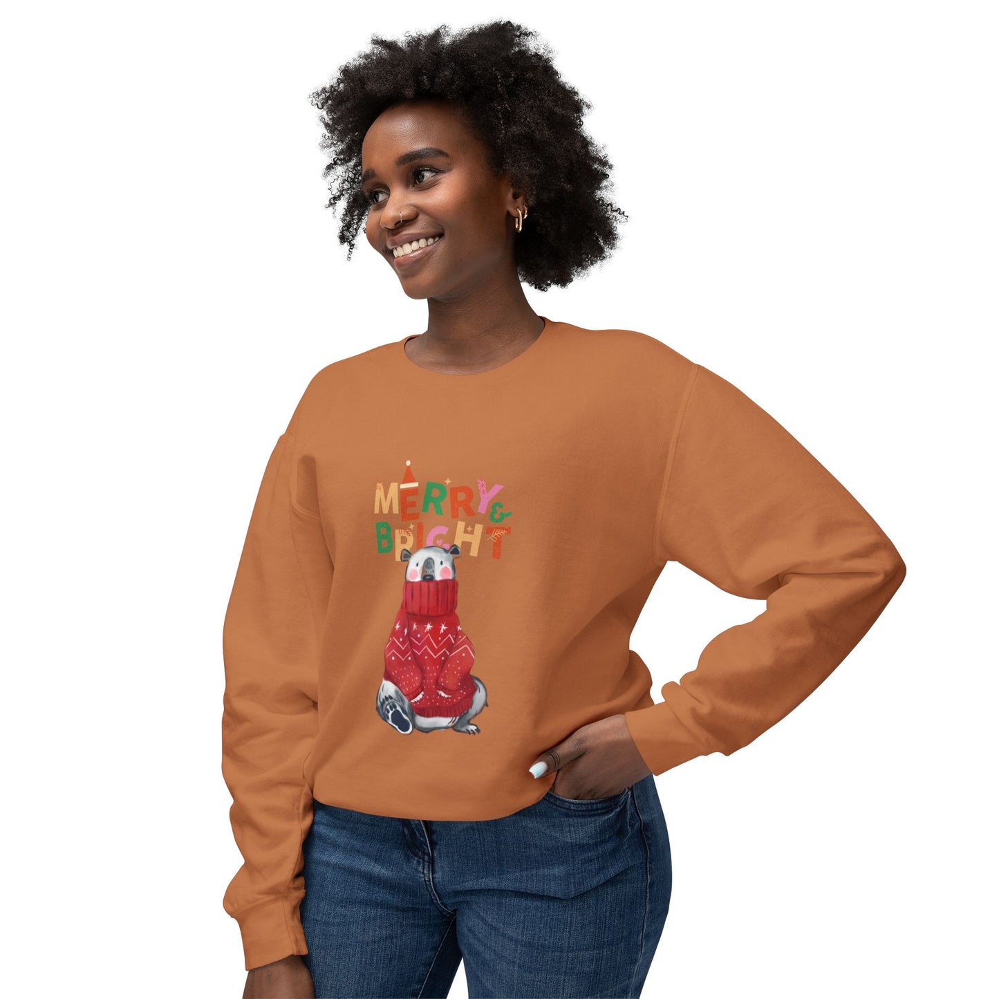 "Polar Bear" Unisex Lightweight Crewneck Sweatshirt