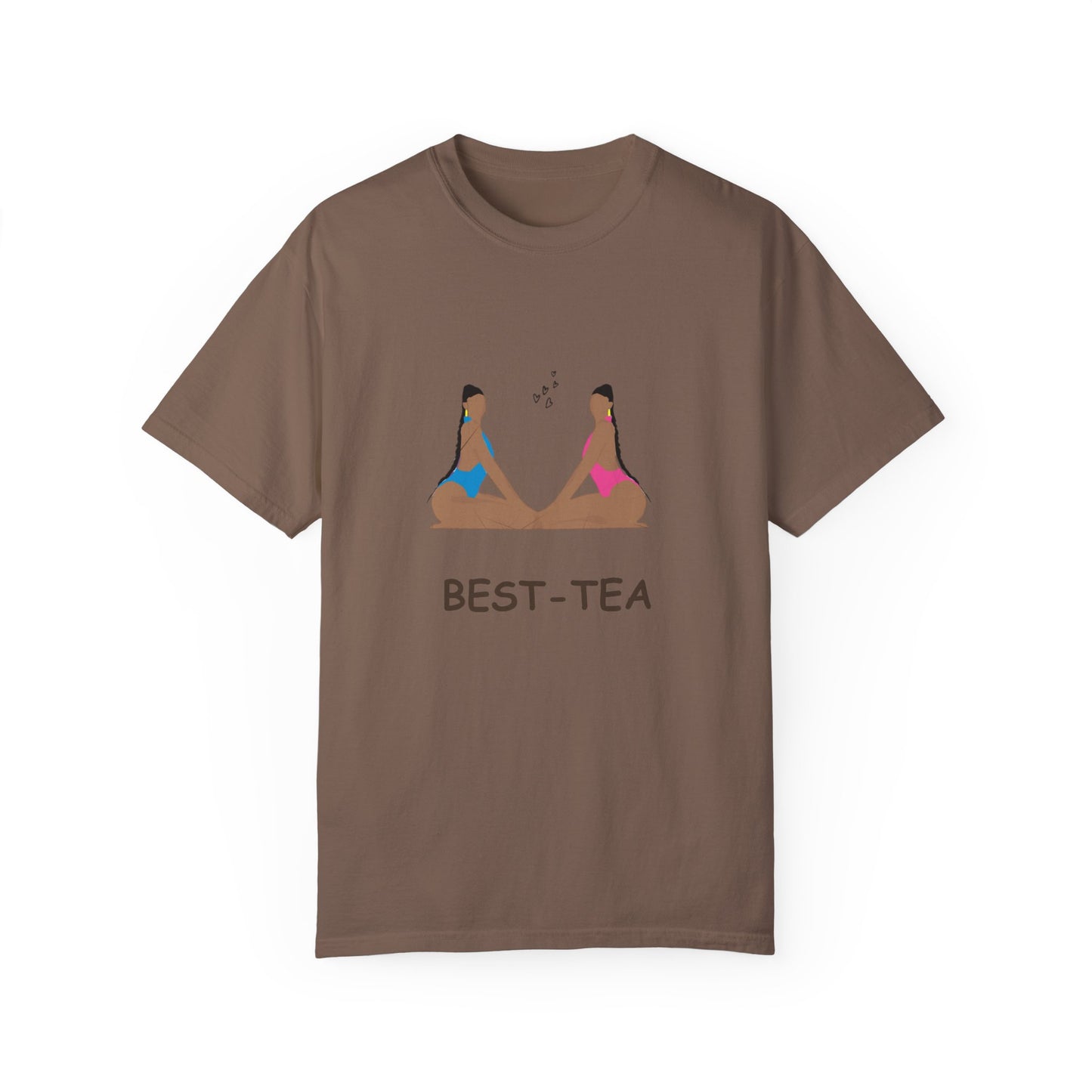 "Best Tea, besties" Unisex Garment-Dyed T-shirt