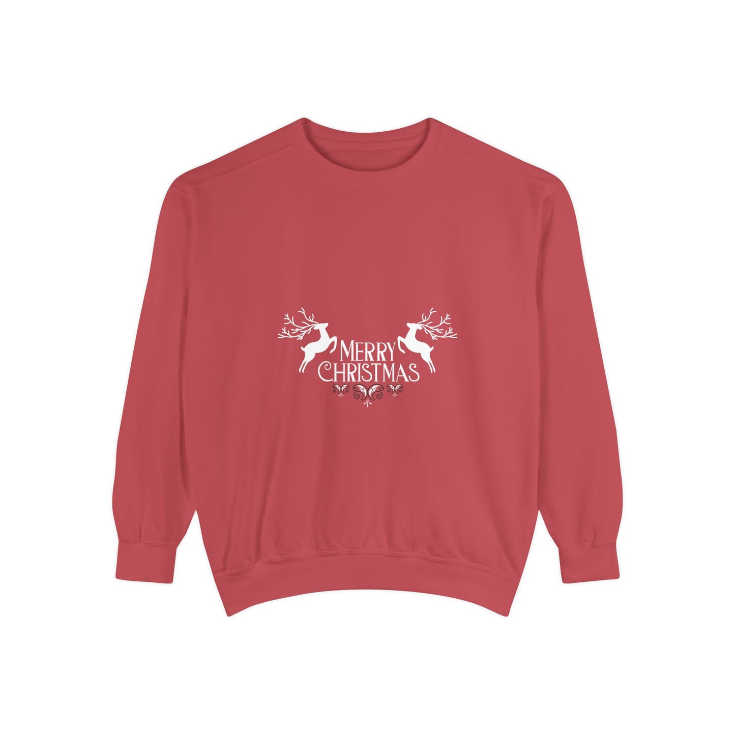 "Reindeers" of Unisex Garment-Dyed Sweatshirt