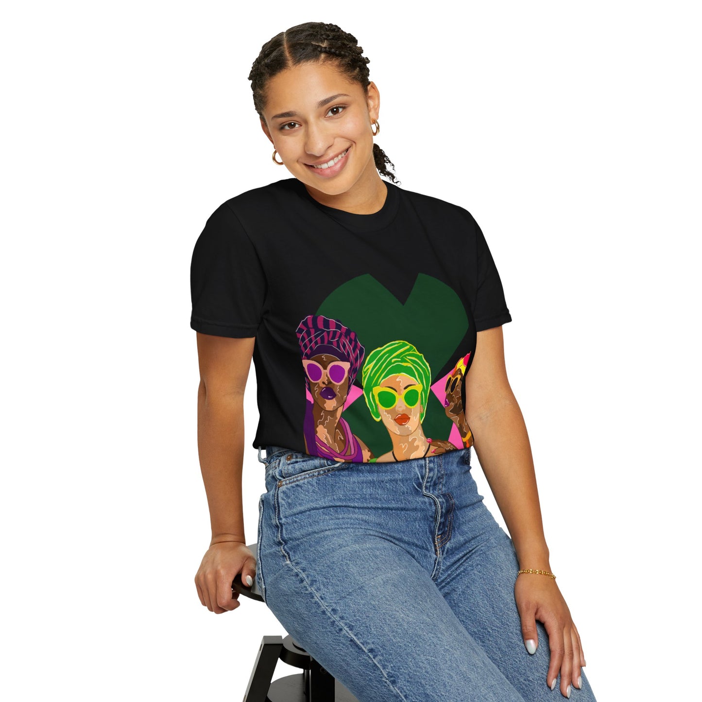 “Melaninpoppin” Unisex Garment-Dyed T-shirt