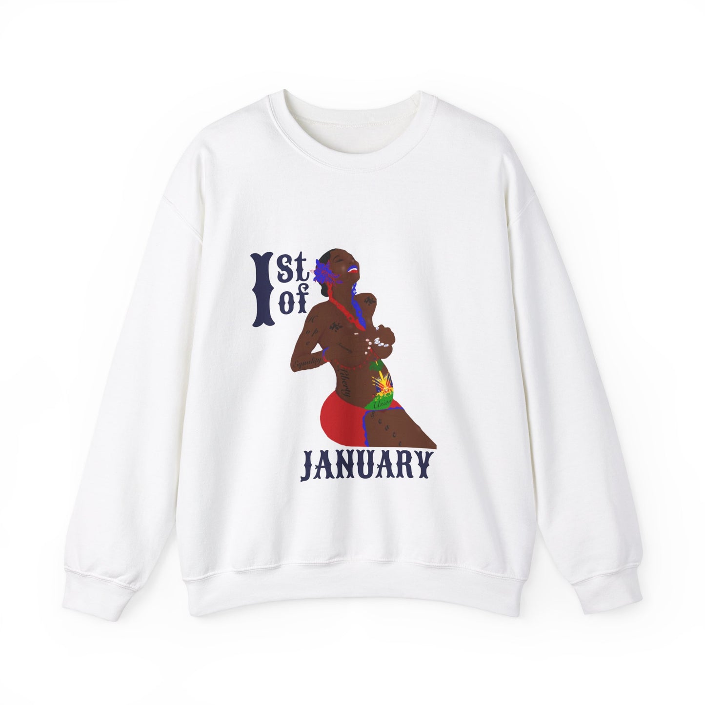 "1st of January/ Haitian Independence Day" Unisex Heavy Blend™ Crewneck Sweatshirt