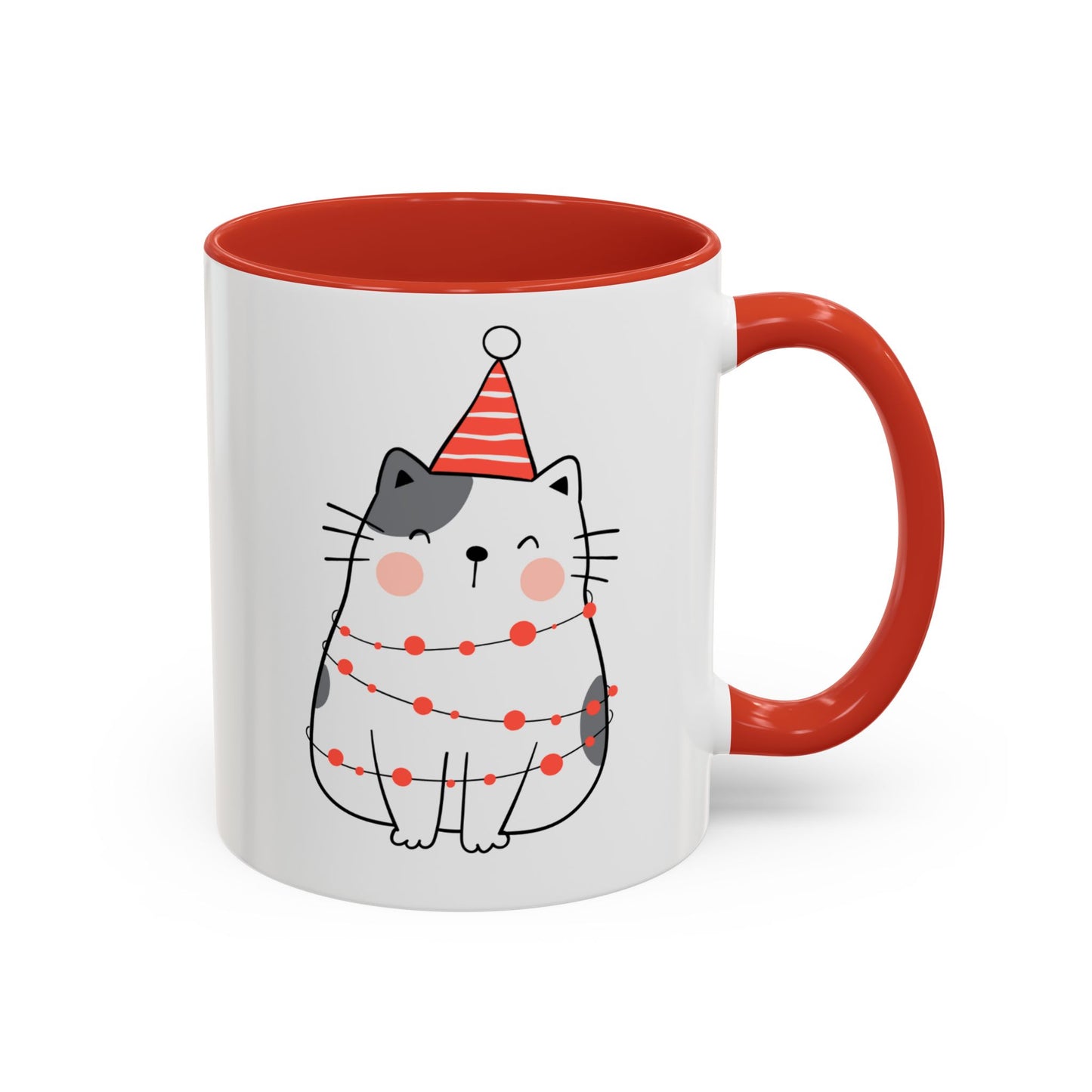 “Christmas Cat” Accent Coffee Mug (11, 15oz)