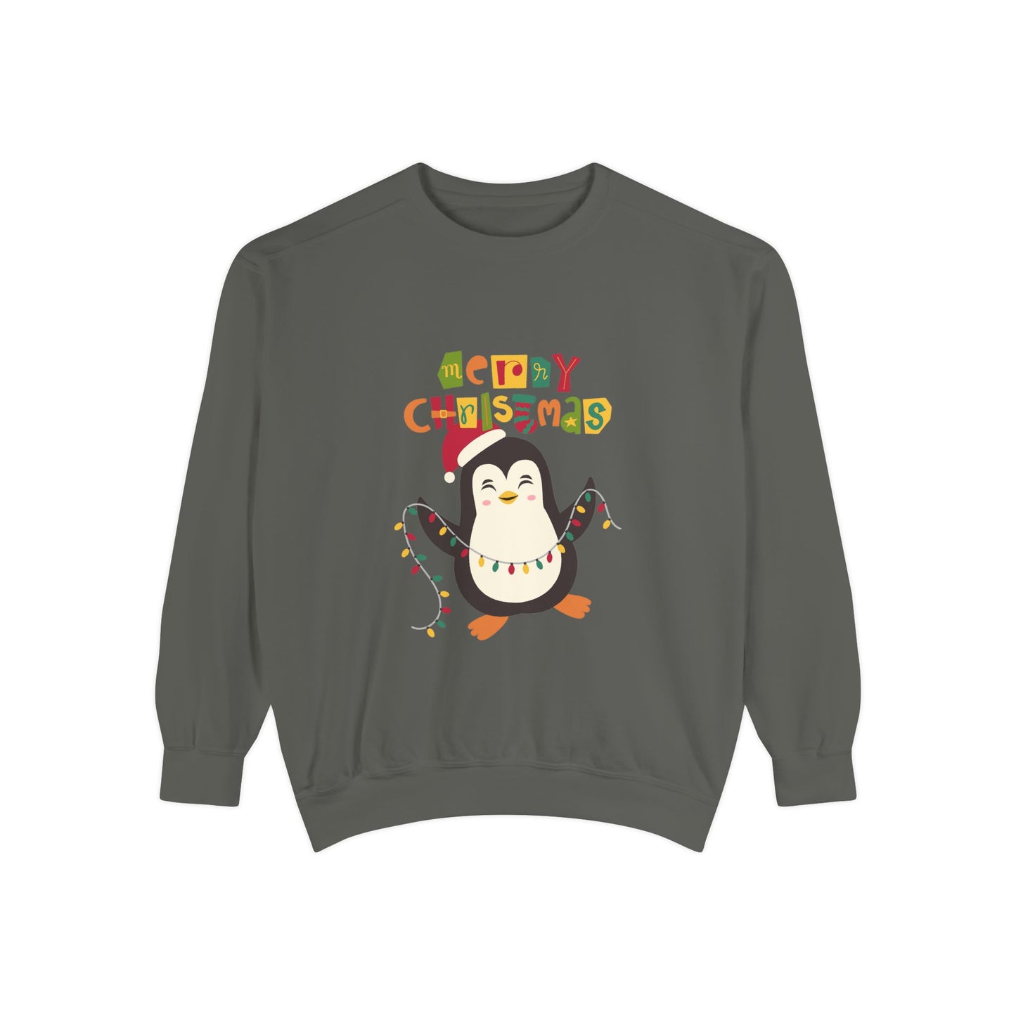 "Pingouin jingle belss"Unisex Garment-Dyed Sweatshirt