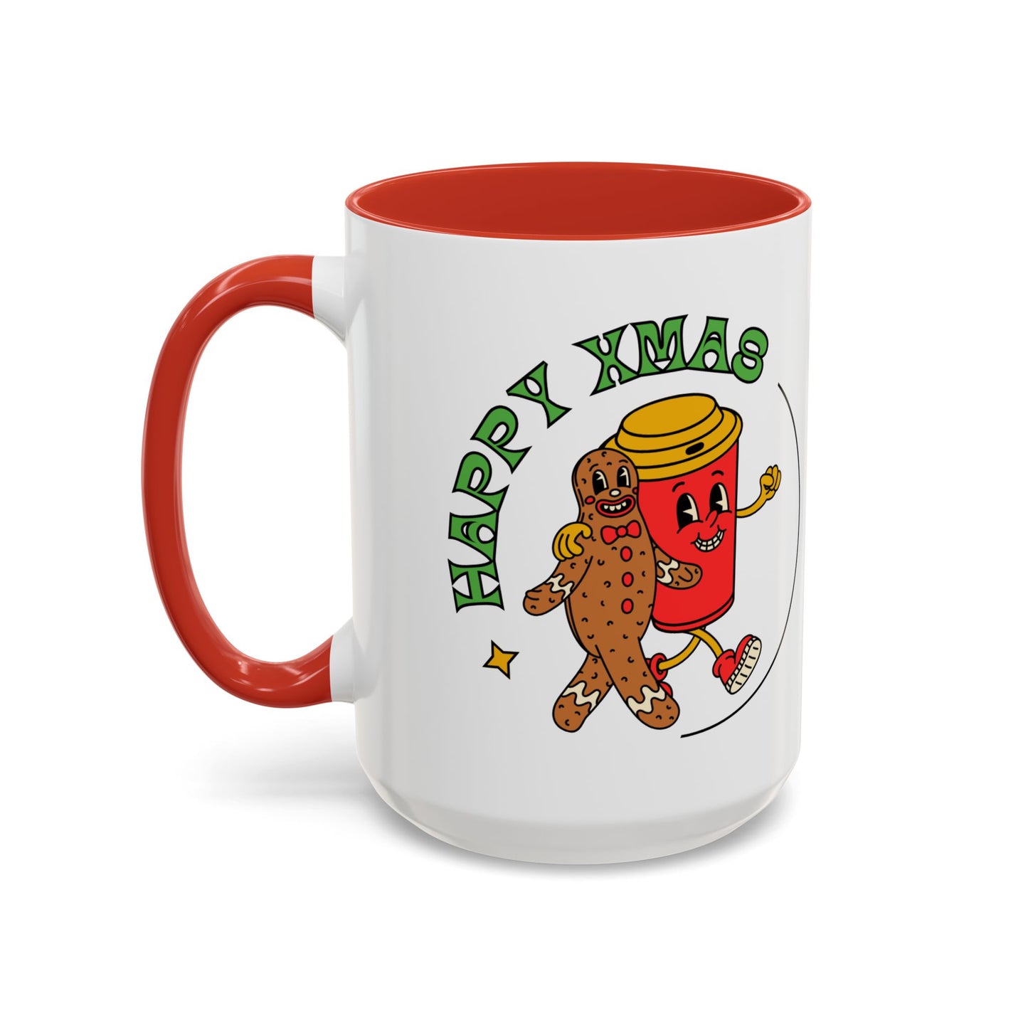 “Happy Xmas”Accent Coffee Mug (11, 15oz)