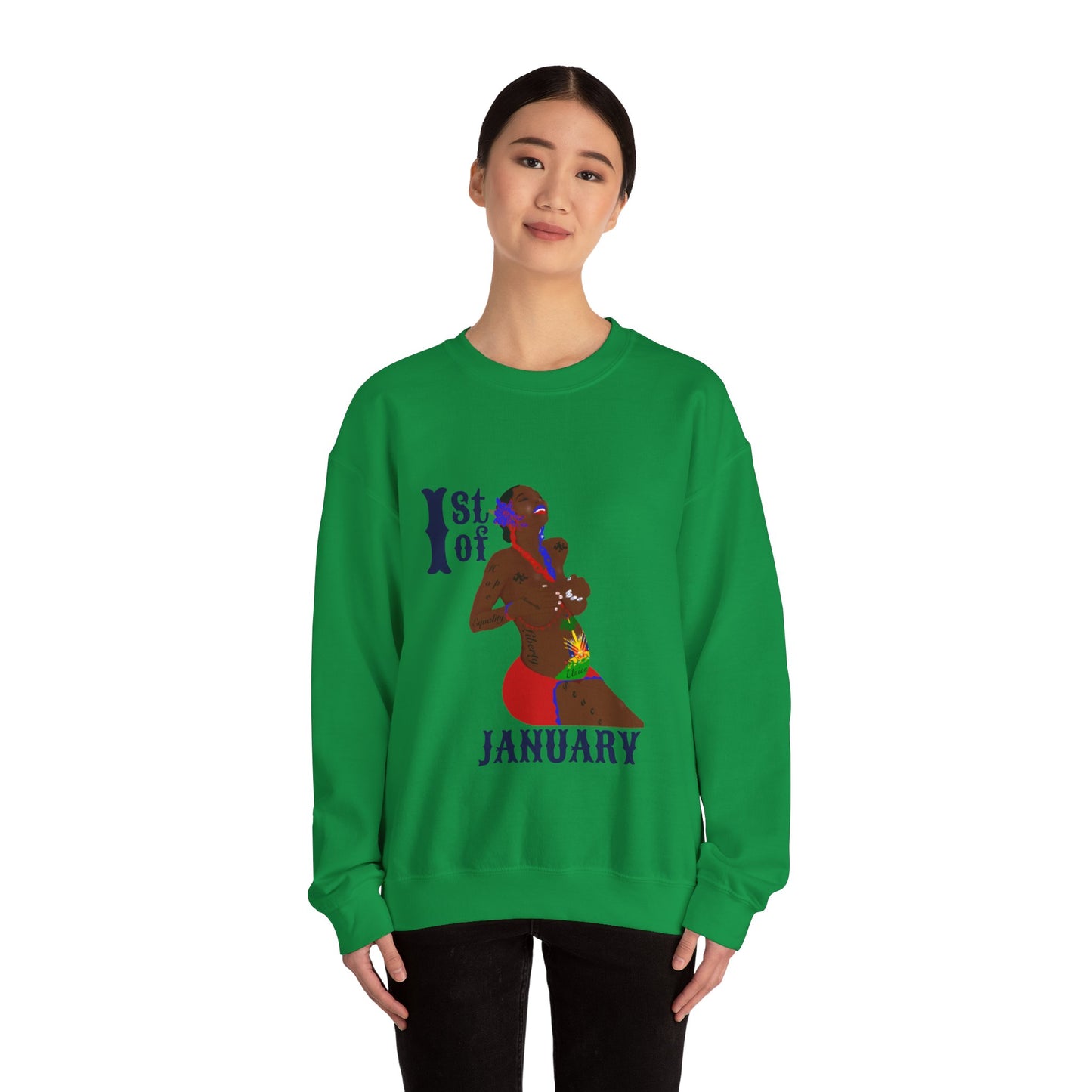 "1st of January/ Haitian Independence Day" Unisex Heavy Blend™ Crewneck Sweatshirt