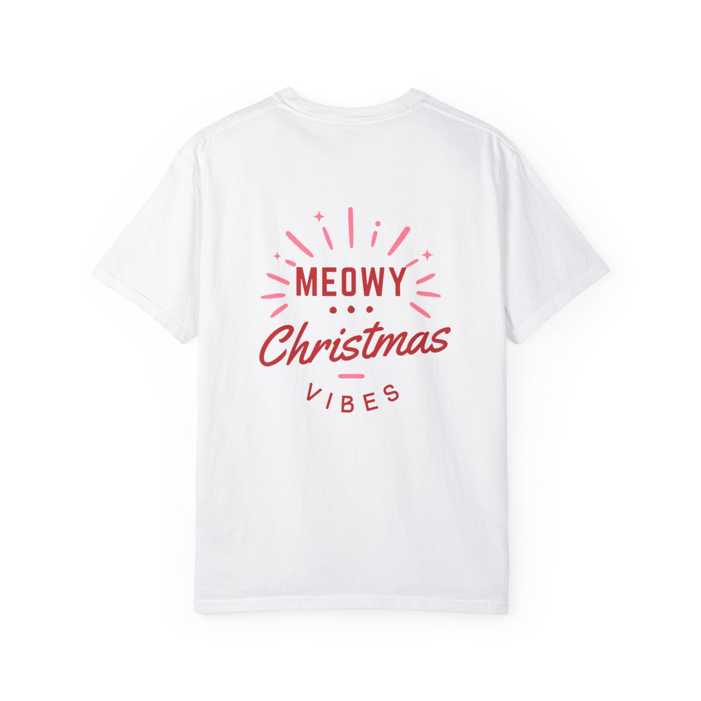 "Meowy Christmas" Unisex Garment-Dyed T-shirt