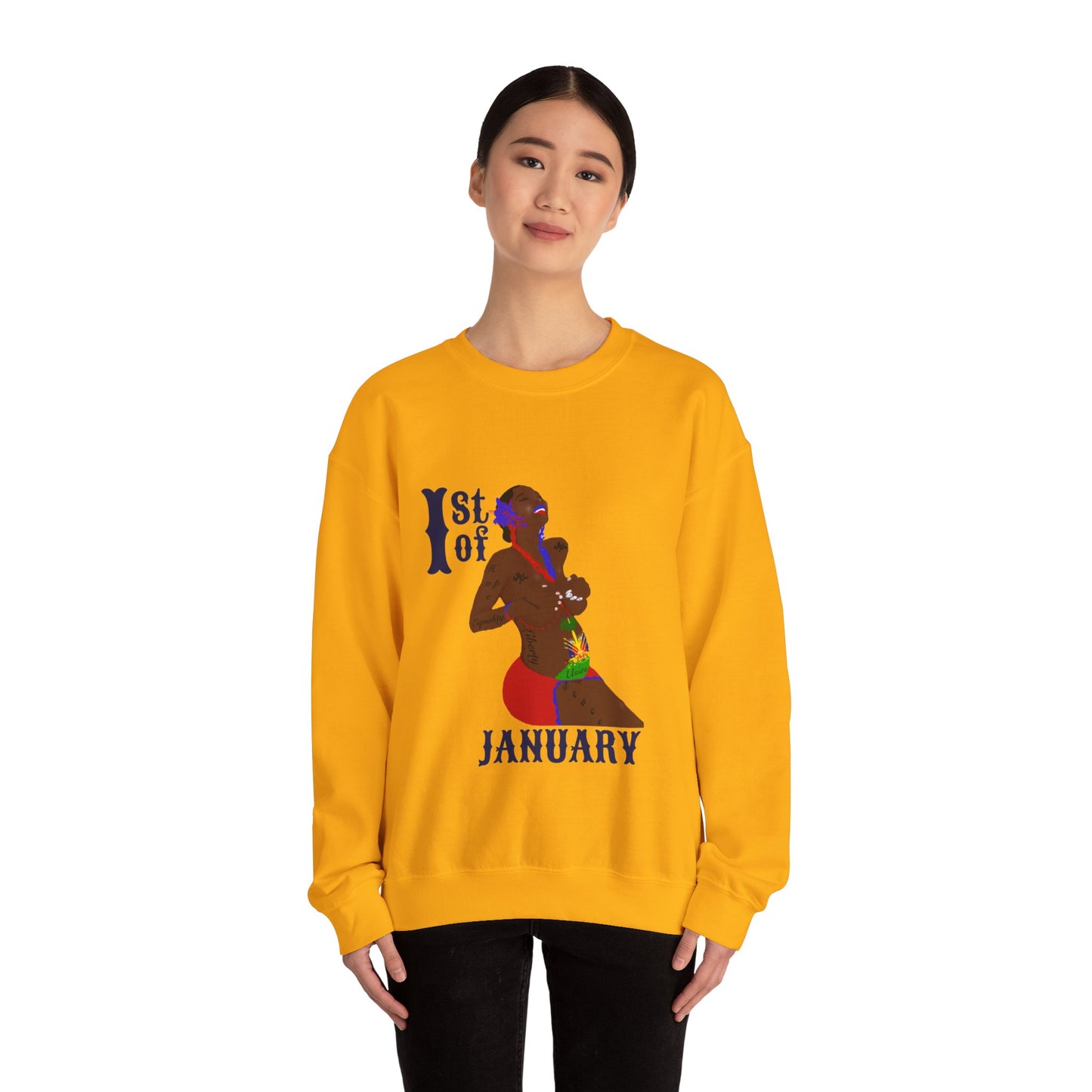 "1st of January/ Haitian Independence Day" Unisex Heavy Blend™ Crewneck Sweatshirt