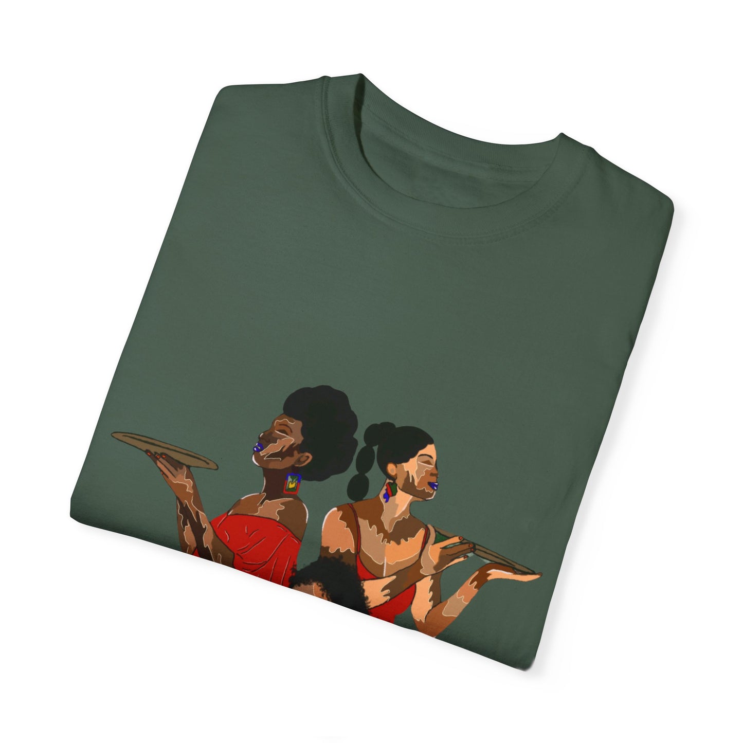 “Melanin, Haitian pride” Unisex Garment-Dyed T-shirt