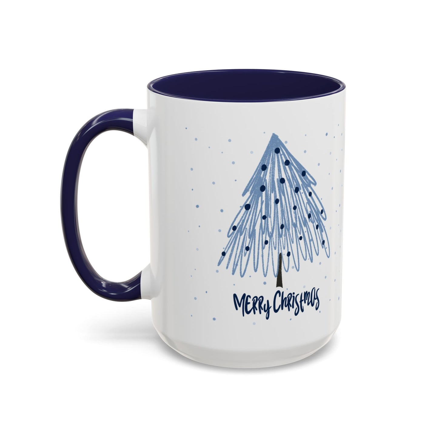 “Blue Christmas Tree” Accent Coffee Mug (11, 15oz)