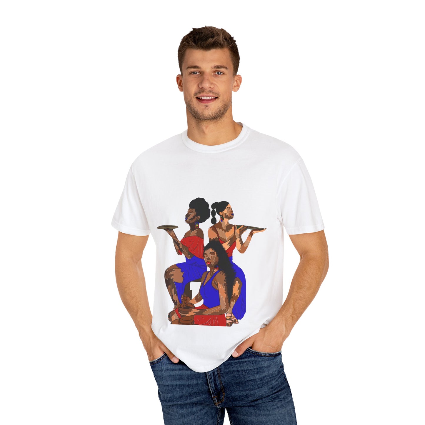 “Melanin, Haitian pride” Unisex Garment-Dyed T-shirt