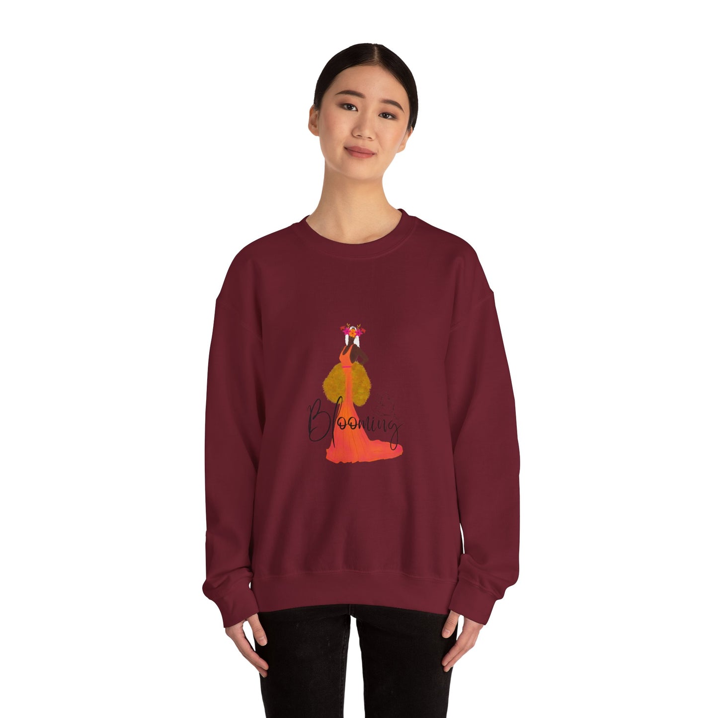 "Blooming woman" Unisex Heavy Blend™ Crewneck Sweatshirt