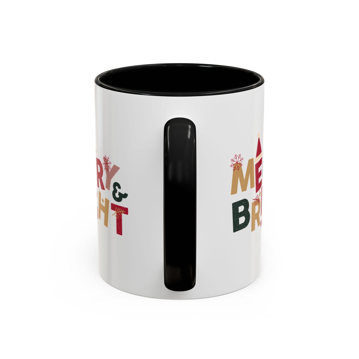 “Merry bright” Accent Coffee Mug (11, 15oz)