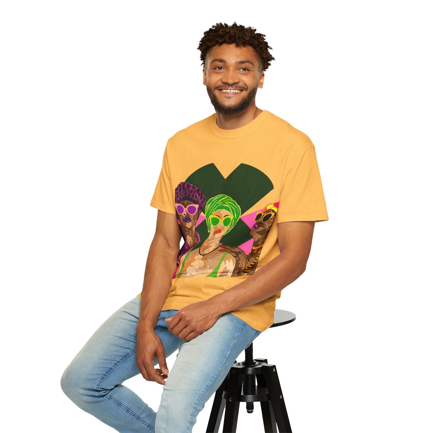 “Melaninpoppin” Unisex Garment-Dyed T-shirt