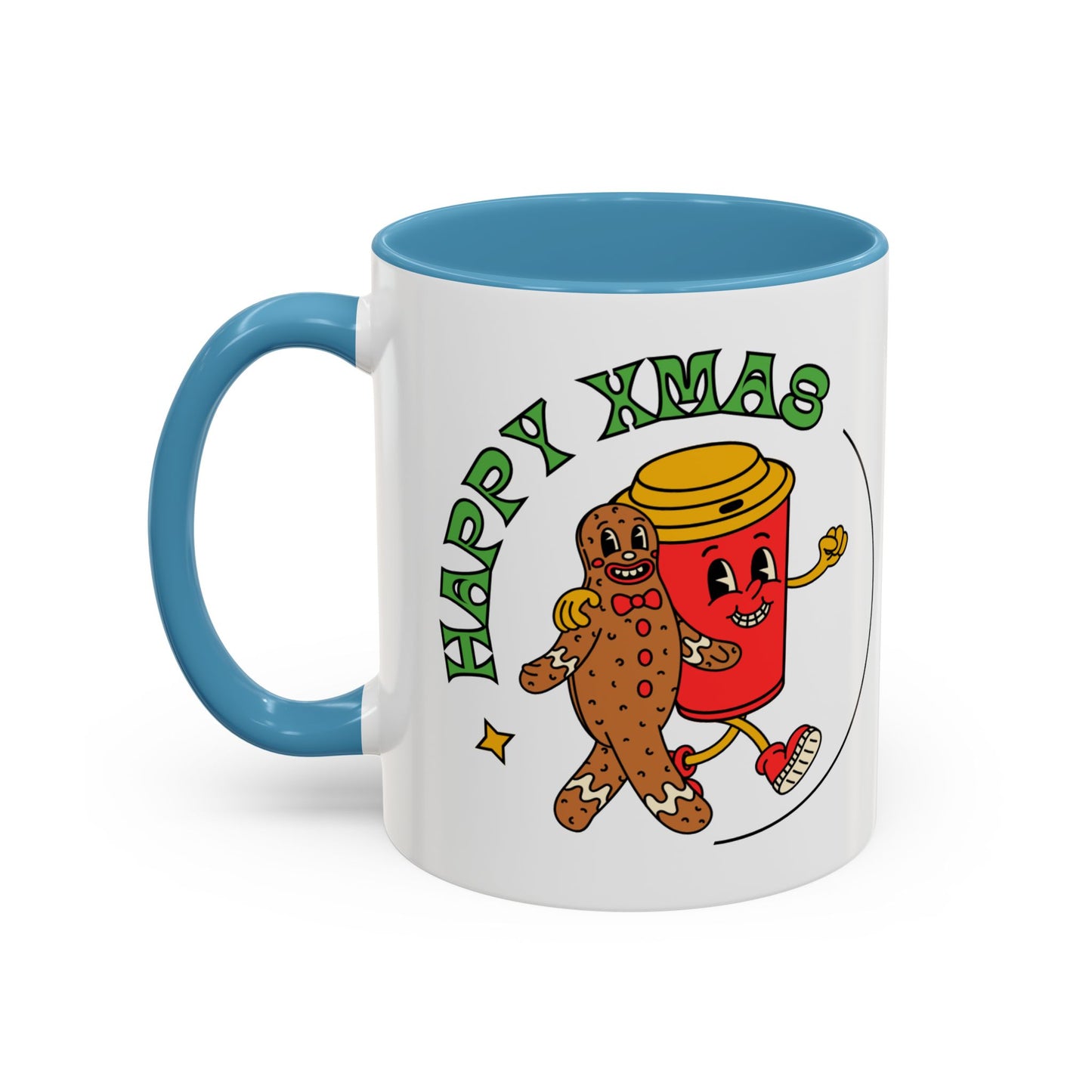 “Happy Xmas”Accent Coffee Mug (11, 15oz)