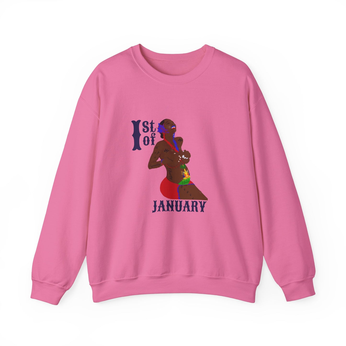 "1st of January/ Haitian Independence Day" Unisex Heavy Blend™ Crewneck Sweatshirt