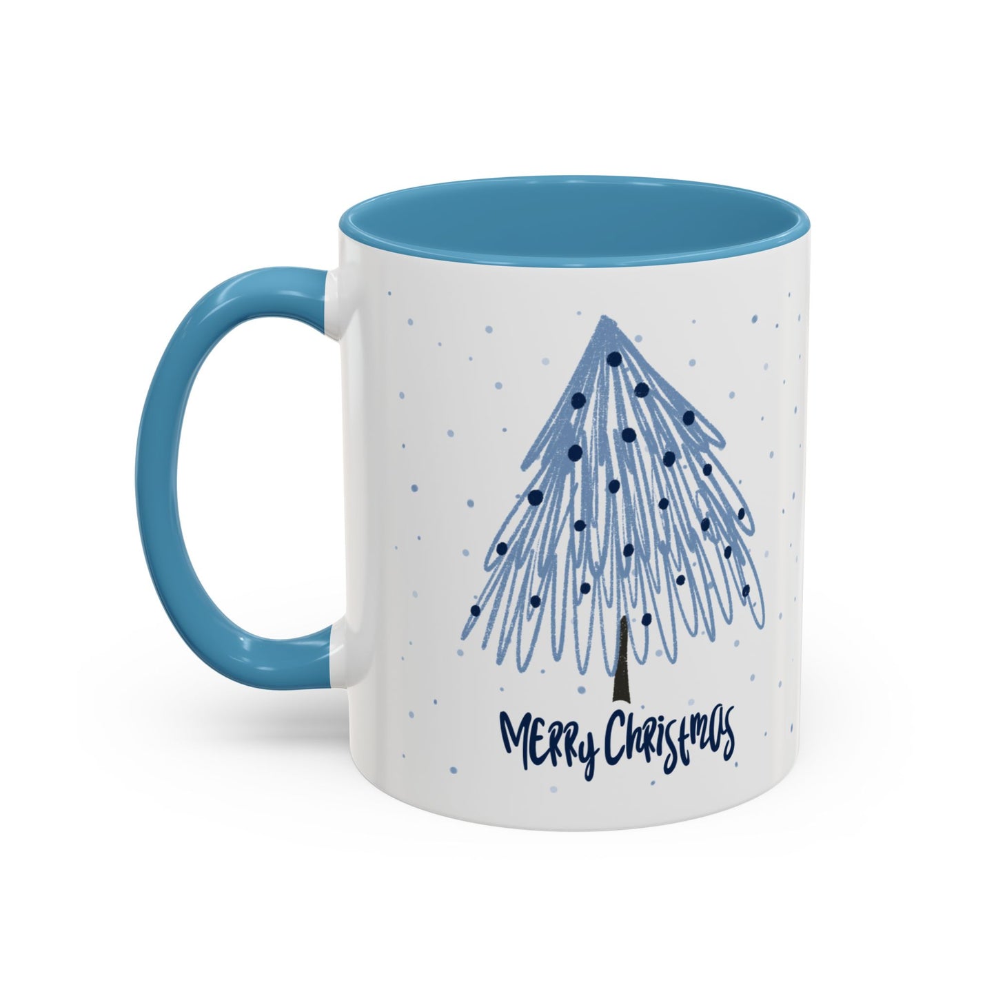 “Blue Christmas Tree” Accent Coffee Mug (11, 15oz)