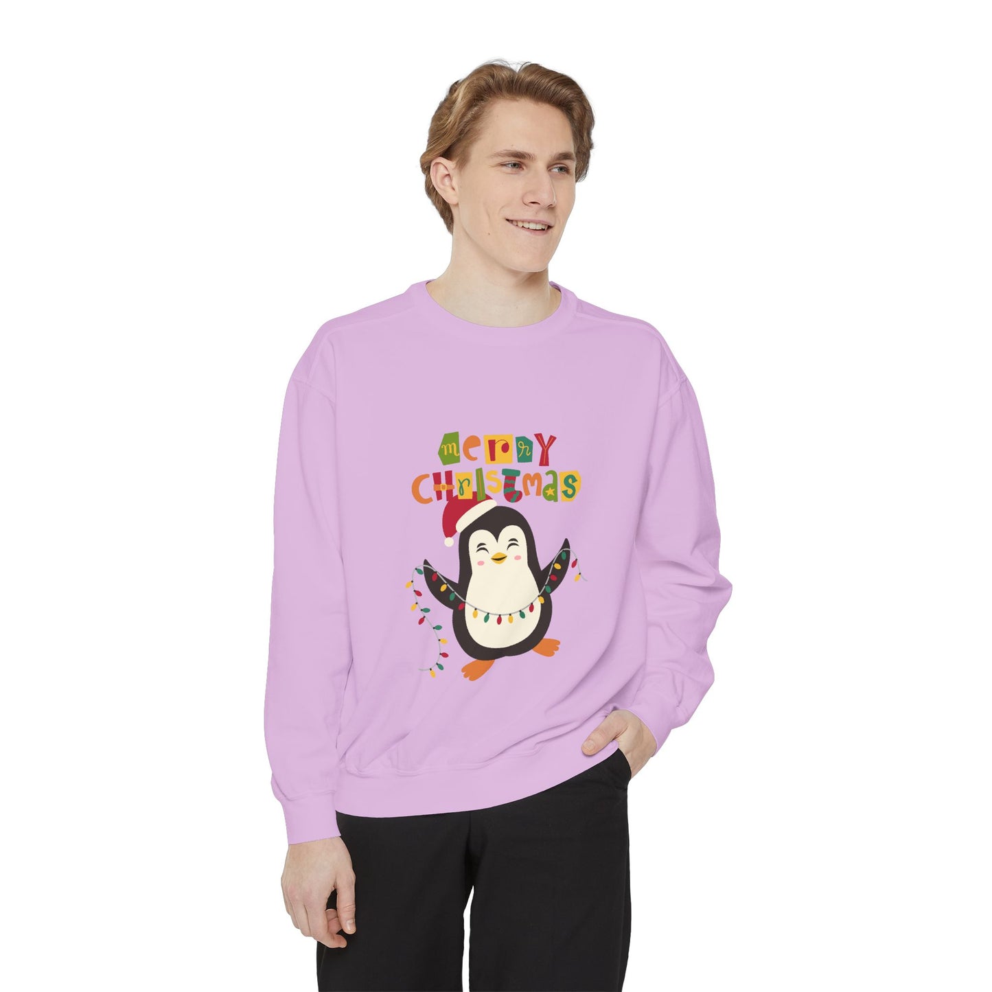 "Pingouin jingle belss"Unisex Garment-Dyed Sweatshirt