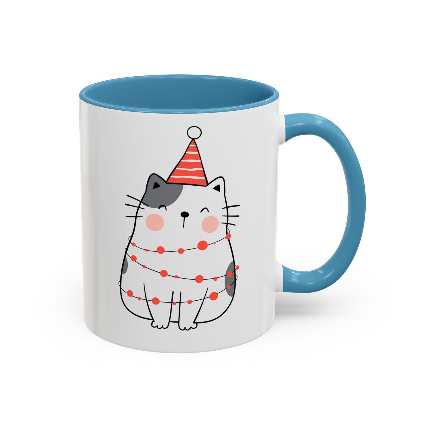 “Christmas Cat” Accent Coffee Mug (11, 15oz)