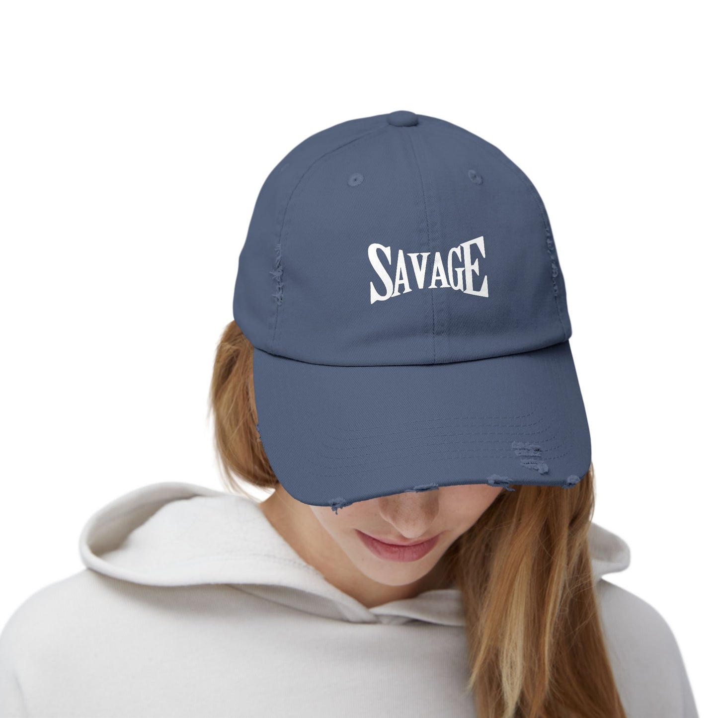 “Savage”Unisex Distressed Cap