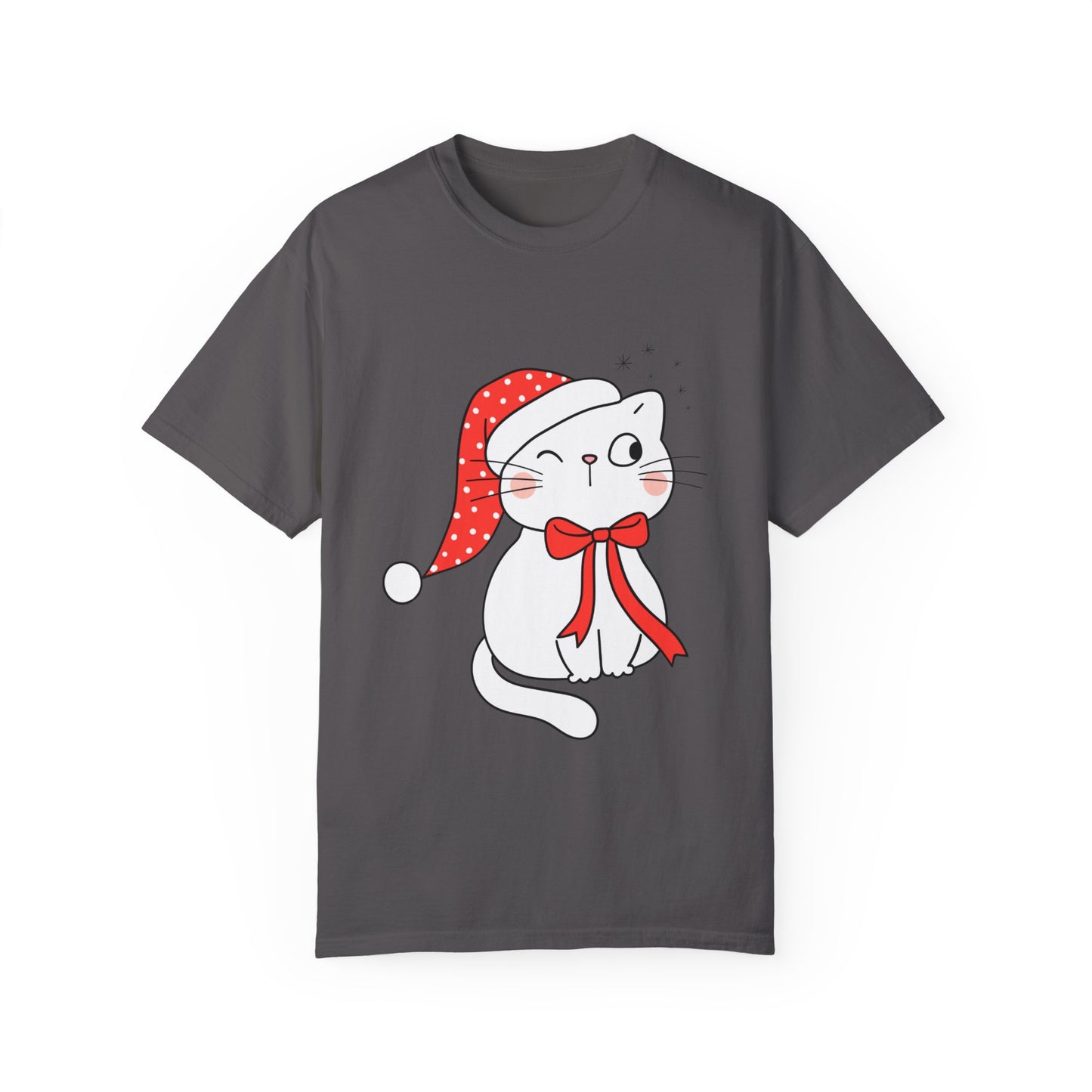 "Meowy Christmas" Unisex Garment-Dyed T-shirt