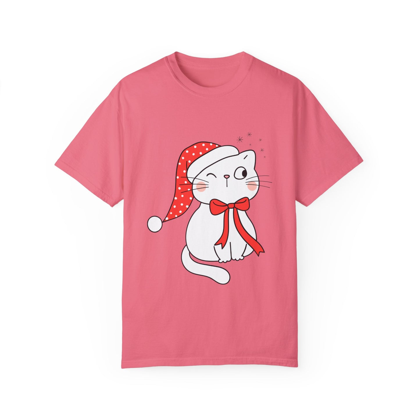 "Meowy Christmas" Unisex Garment-Dyed T-shirt